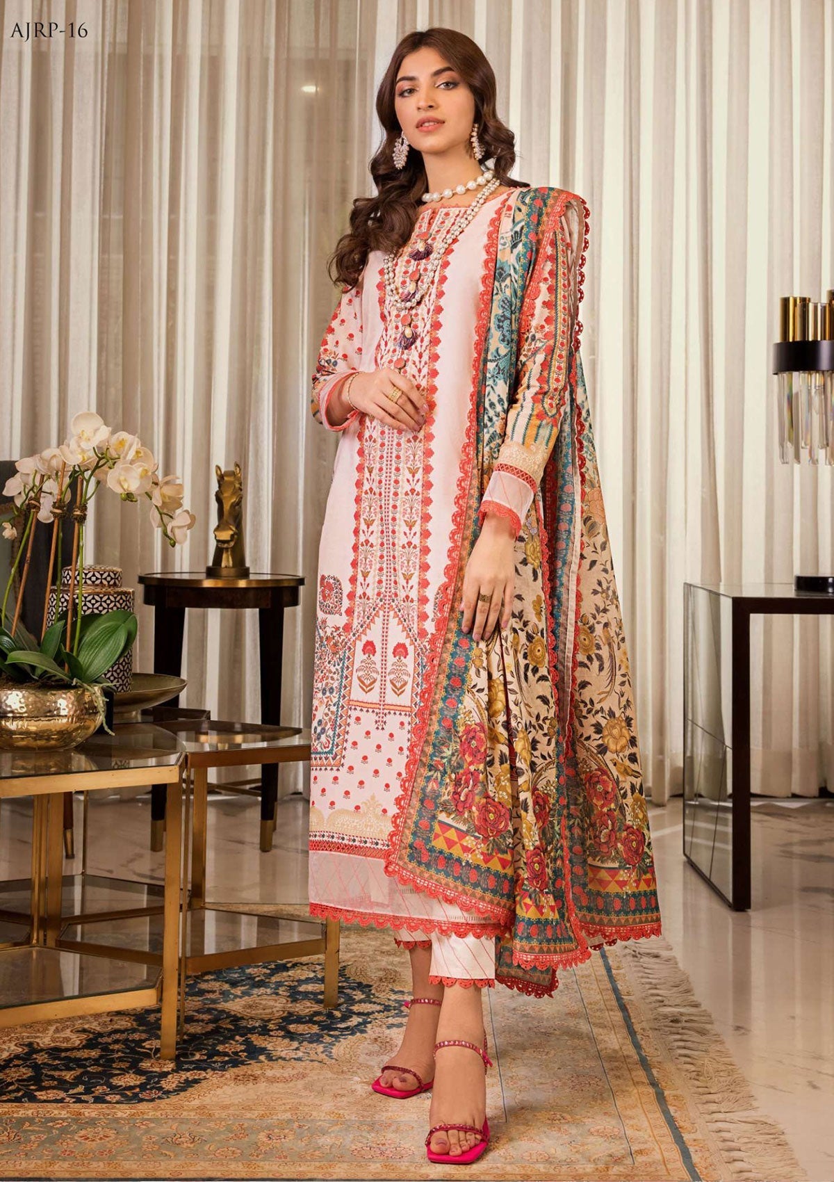 Lawn Collection - Asim Jofa - Rania - AJRP#16 available at Saleem Fabrics Traditions