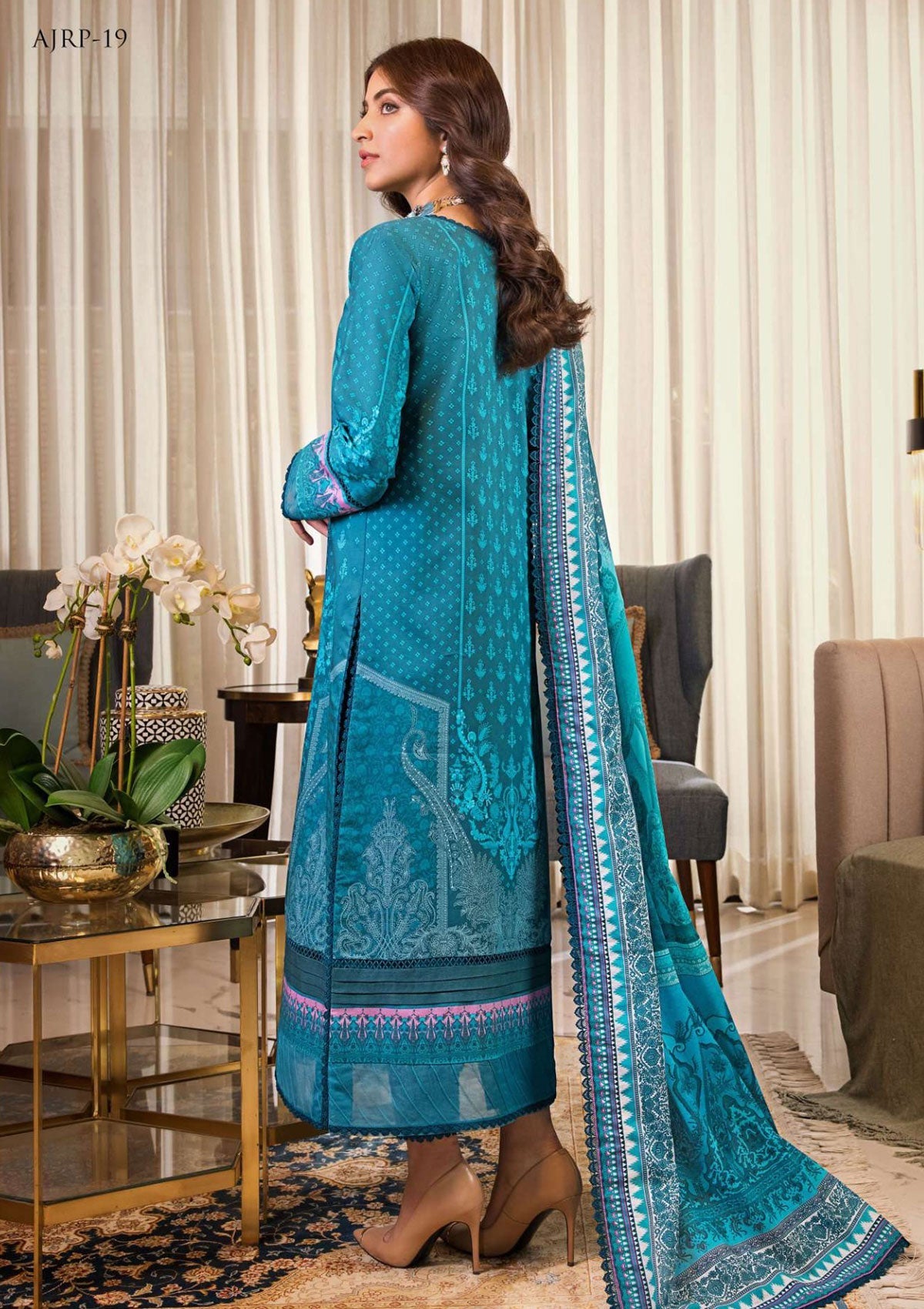 Lawn Collection - Asim Jofa - Rania - AJRP#19 available at Saleem Fabrics Traditions
