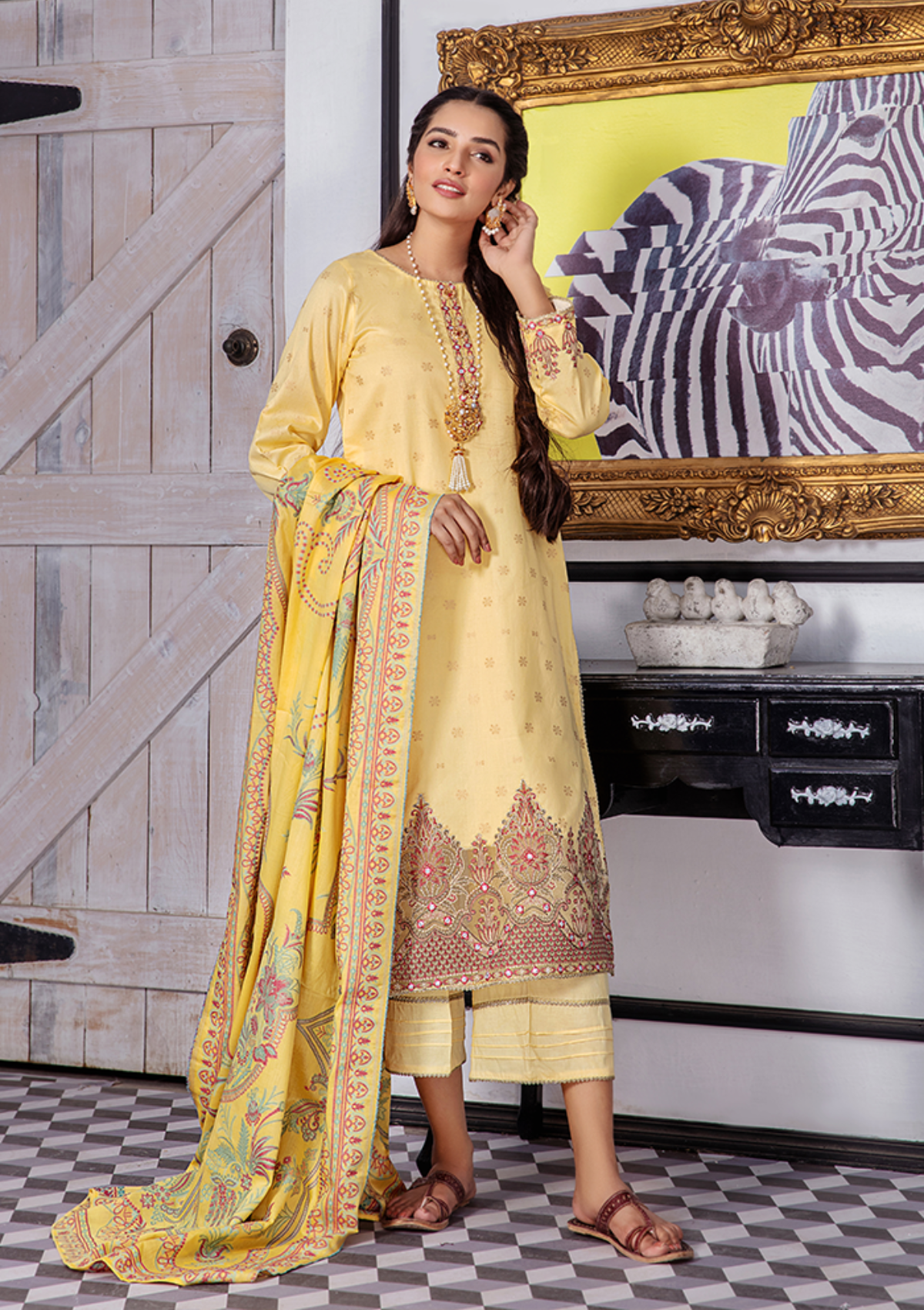 Lawn Collection - Humdum - Kalam - HK#06 available at Saleem Fabrics Traditions