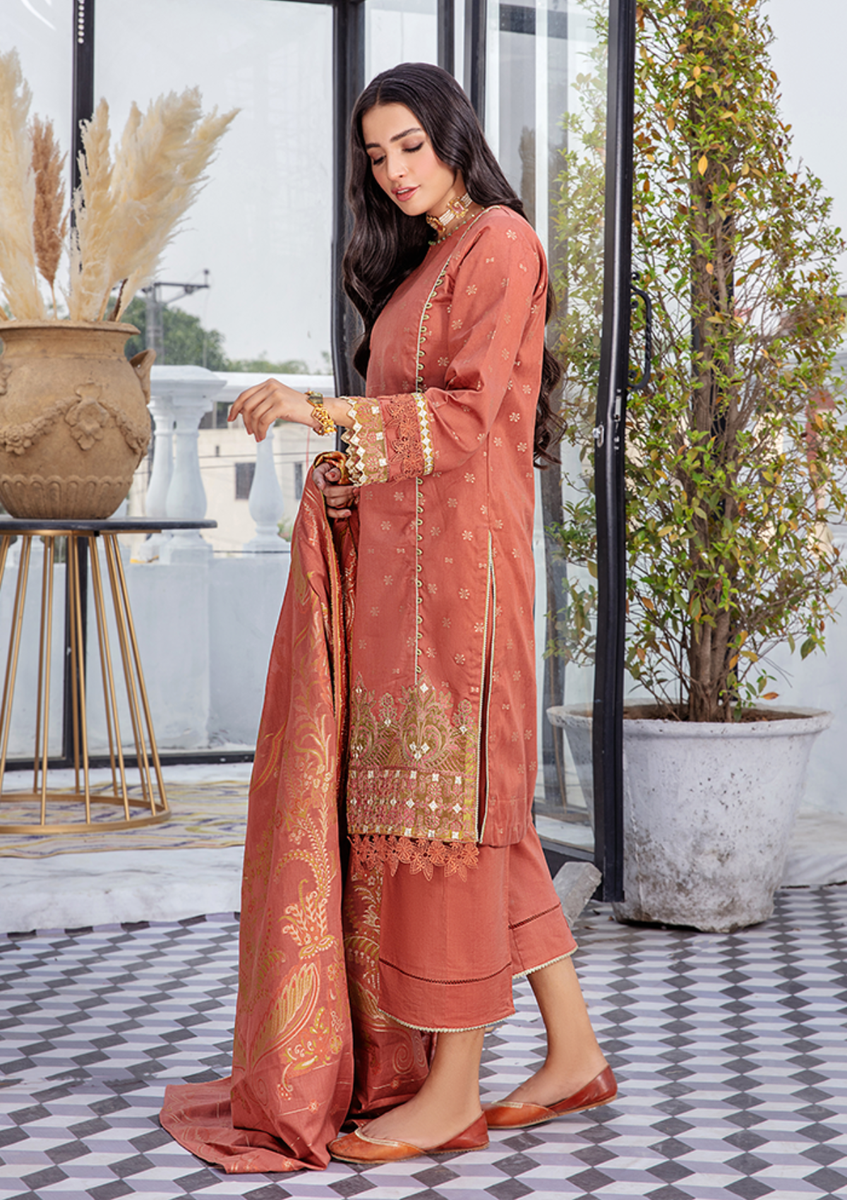 Lawn Collection - Humdum - Kalam - HK#07 available at Saleem Fabrics Traditions