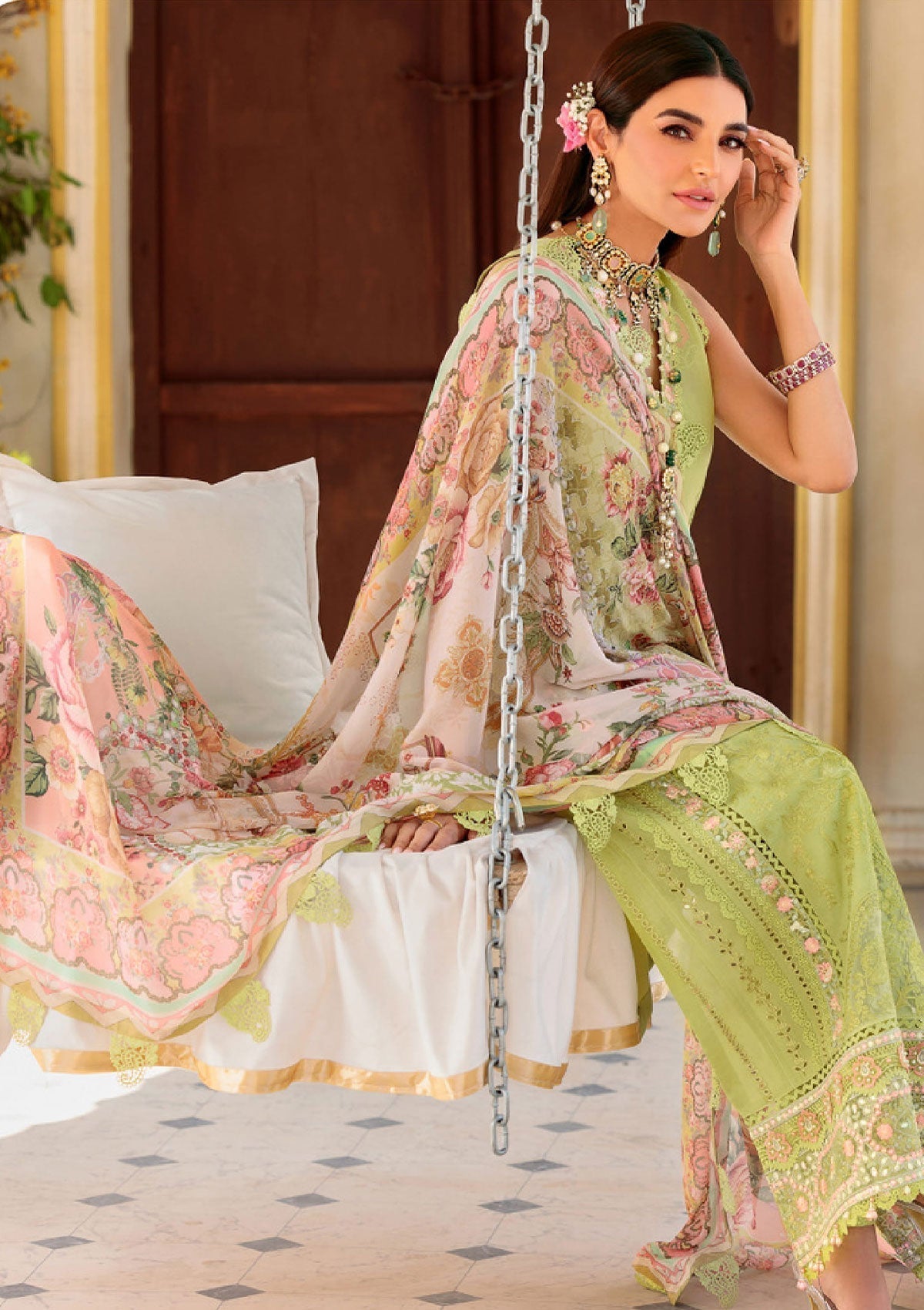 Lawn Collection - Noor - Saadia Asad - Eid - Chikankari - SA#5A available at Saleem Fabrics Traditions