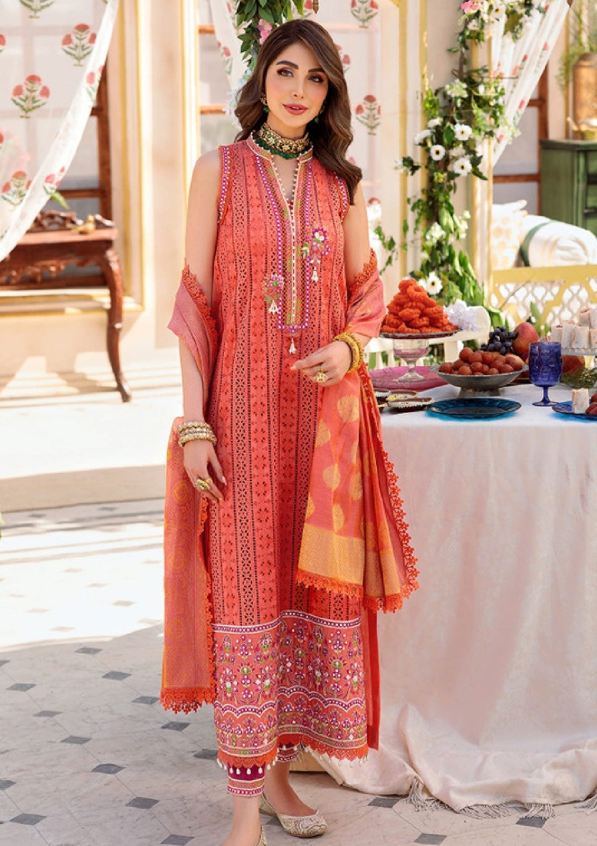 Lawn Collection - Noor - Saadia Asad - Eid - Chikankari - SA#8A available at Saleem Fabrics Traditions