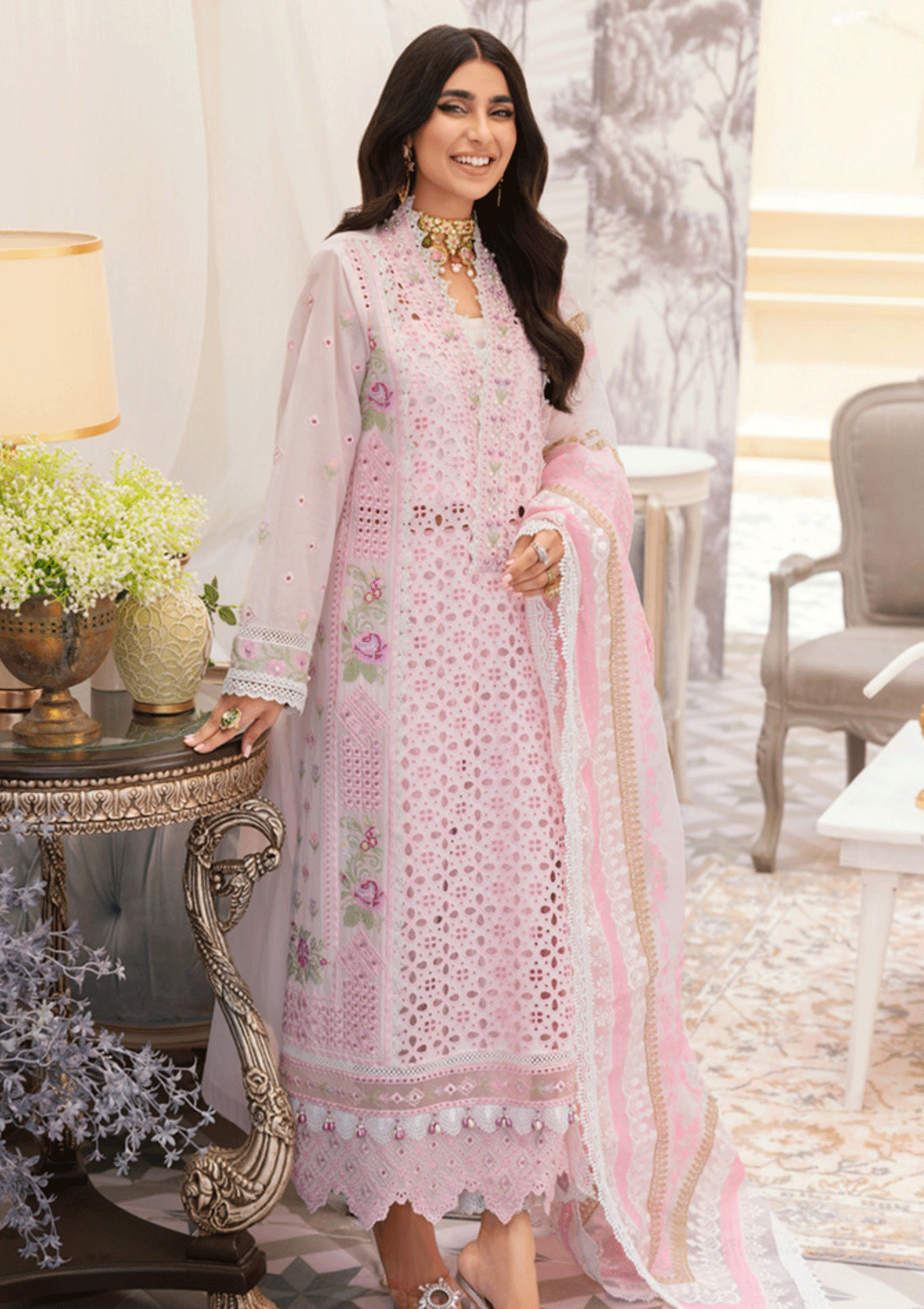 Lawn Collection - Noor - Saadia Asad - Eid - Laserkari - D#2 available at Saleem Fabrics Traditions