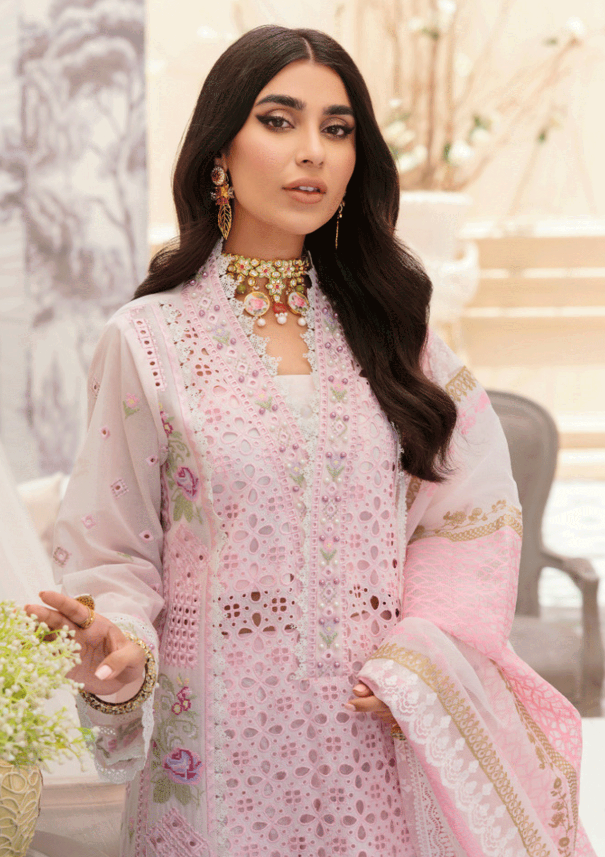 Lawn Collection - Noor - Saadia Asad - Eid - Laserkari - D#2 available at Saleem Fabrics Traditions
