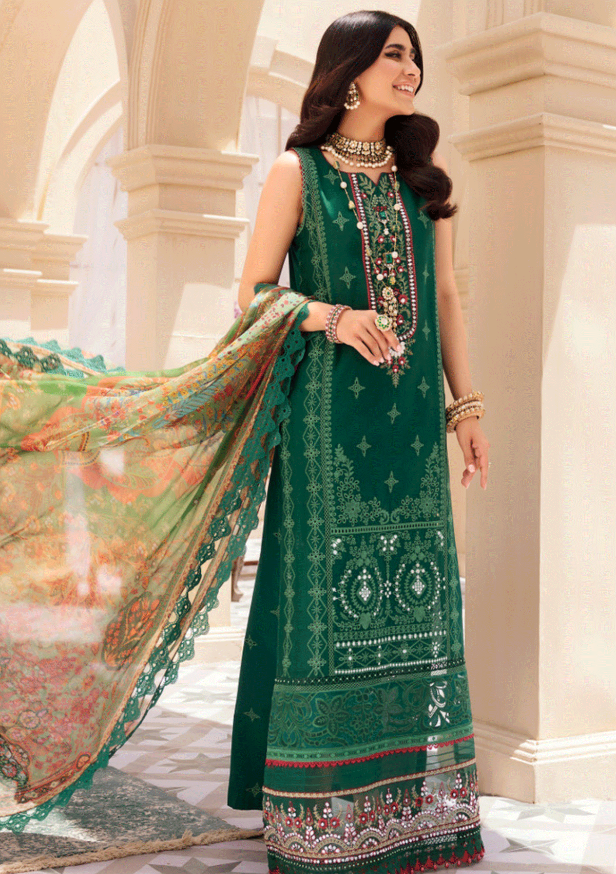Lawn Collection - Noor - Saadia Asad - Eid - Laserkari - D#3 available at Saleem Fabrics Traditions