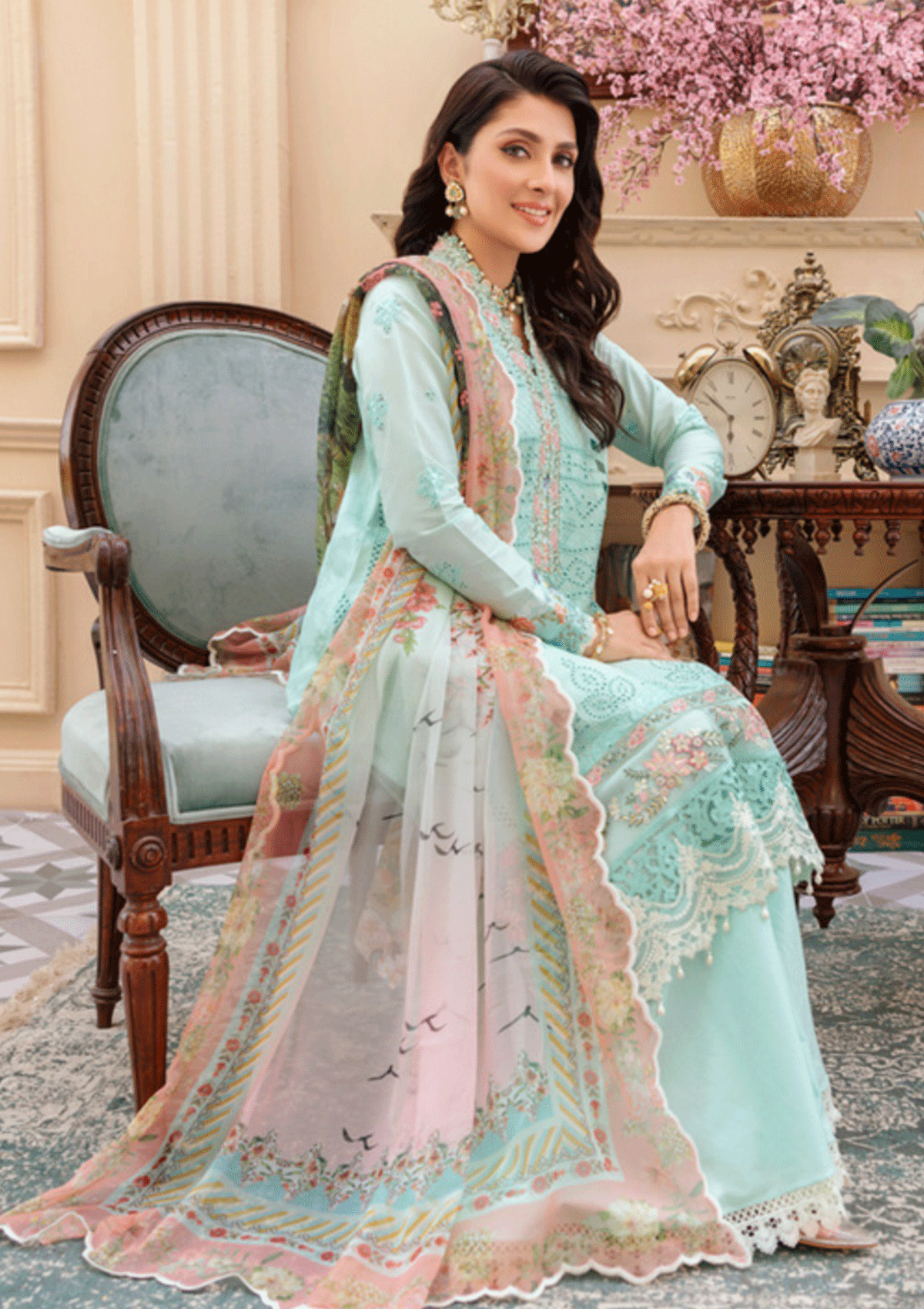 Lawn Collection - Noor - Saadia Asad - Eid - Laserkari - D#5 available at Saleem Fabrics Traditions