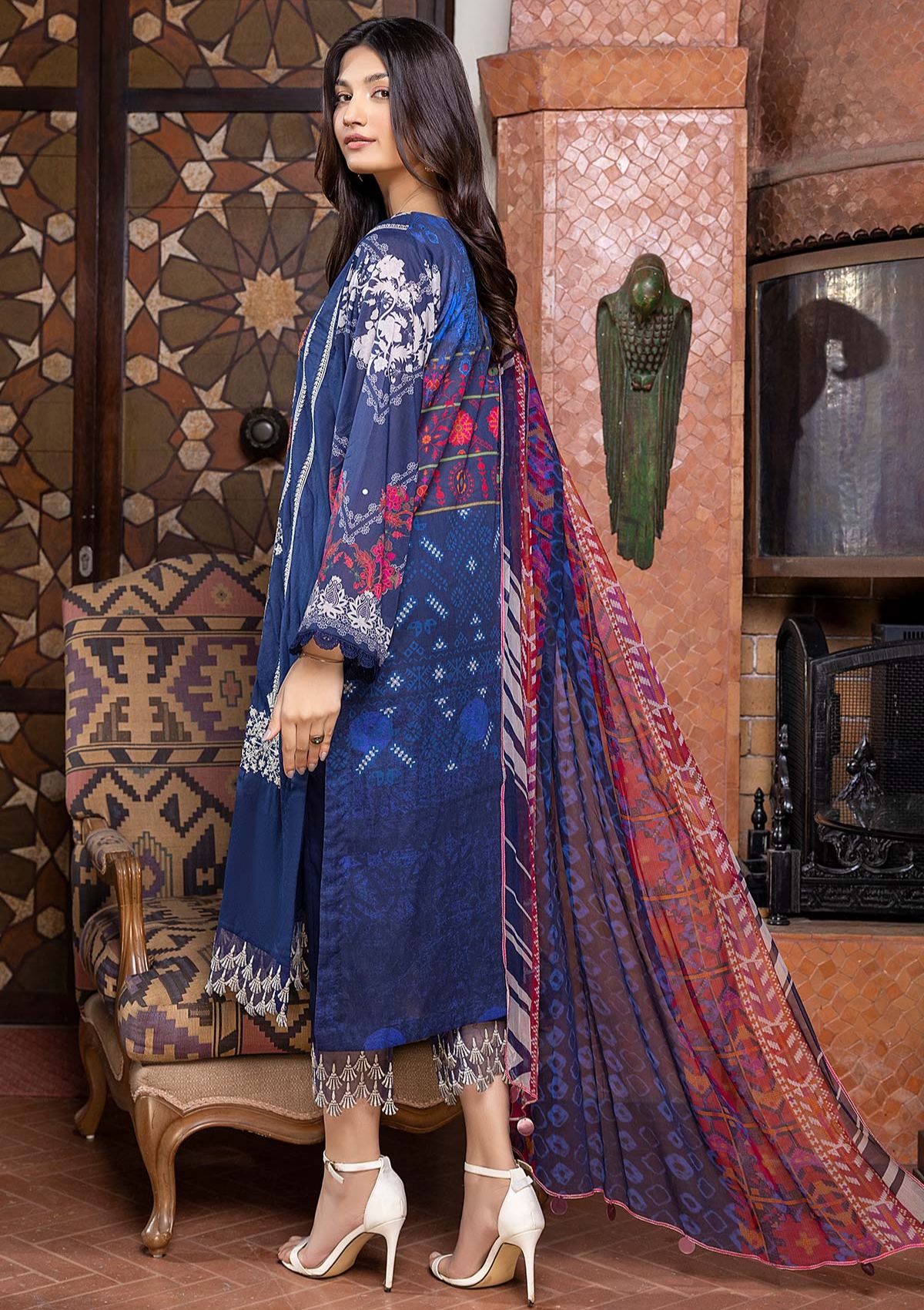 Lawn Collection - Qaus - Signature Series - V-01 - QAS#7 available at Saleem Fabrics Traditions