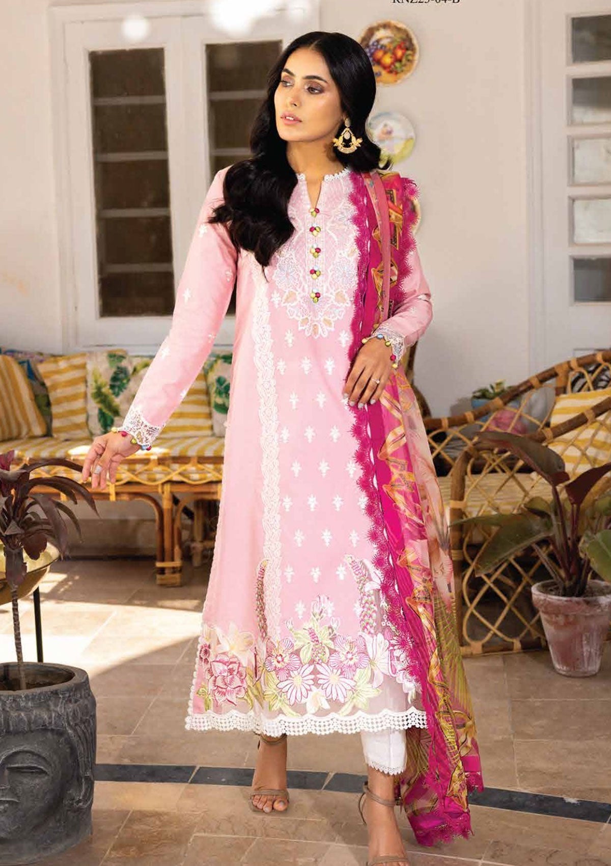 Lawn Collection - Roheenaz - Tabeer - RNT#4B available at Saleem Fabrics Traditions