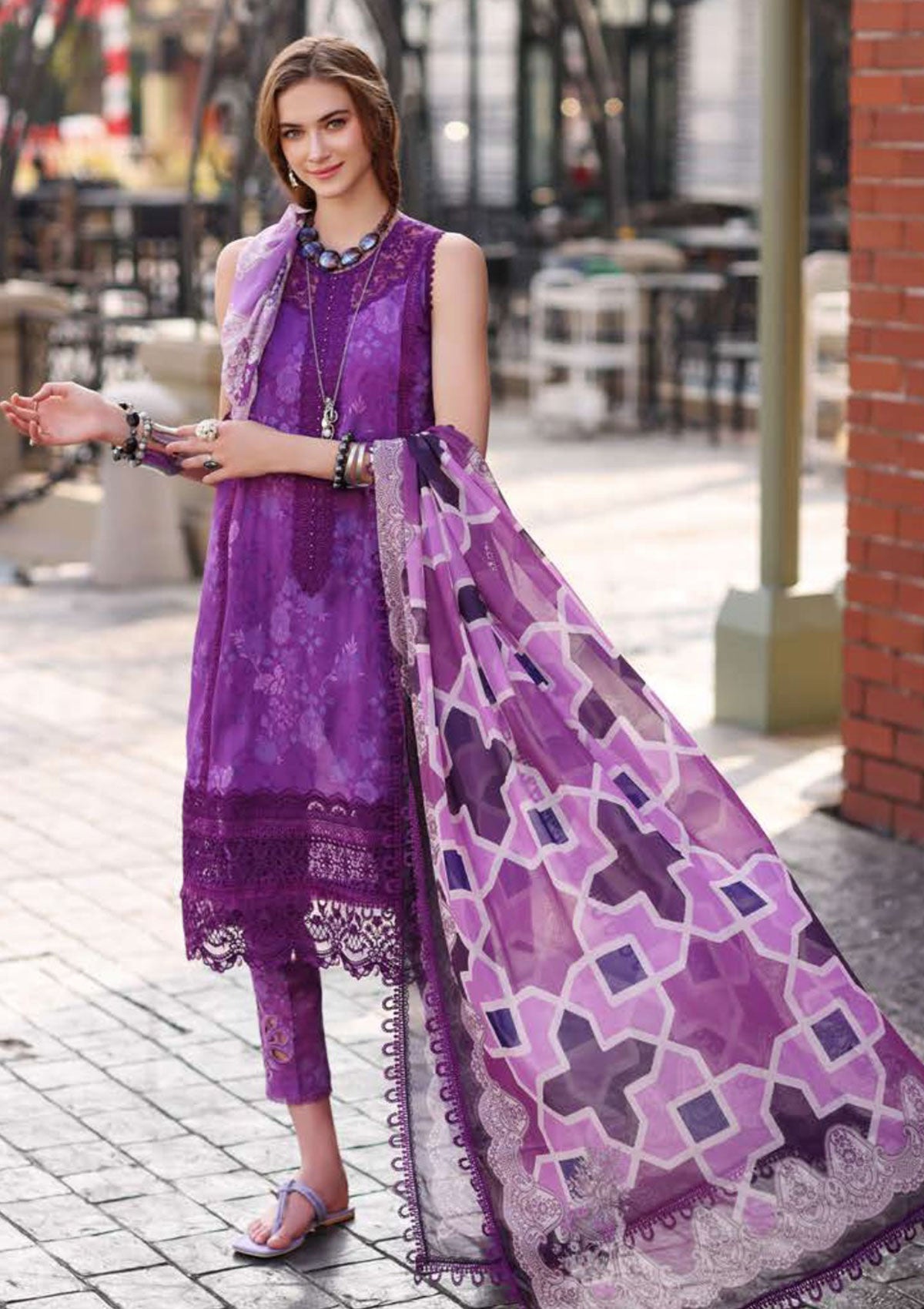 Lawn Collection - Saadia Asad - Luxe Printkari - SLP#4A available at Saleem Fabrics Traditions