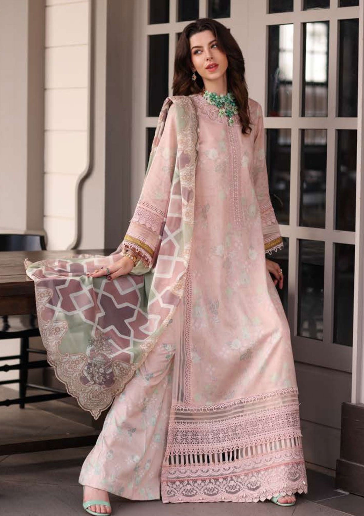 Lawn Collection - Saadia Asad - Luxe Printkari - SLP#4B available at Saleem Fabrics Traditions