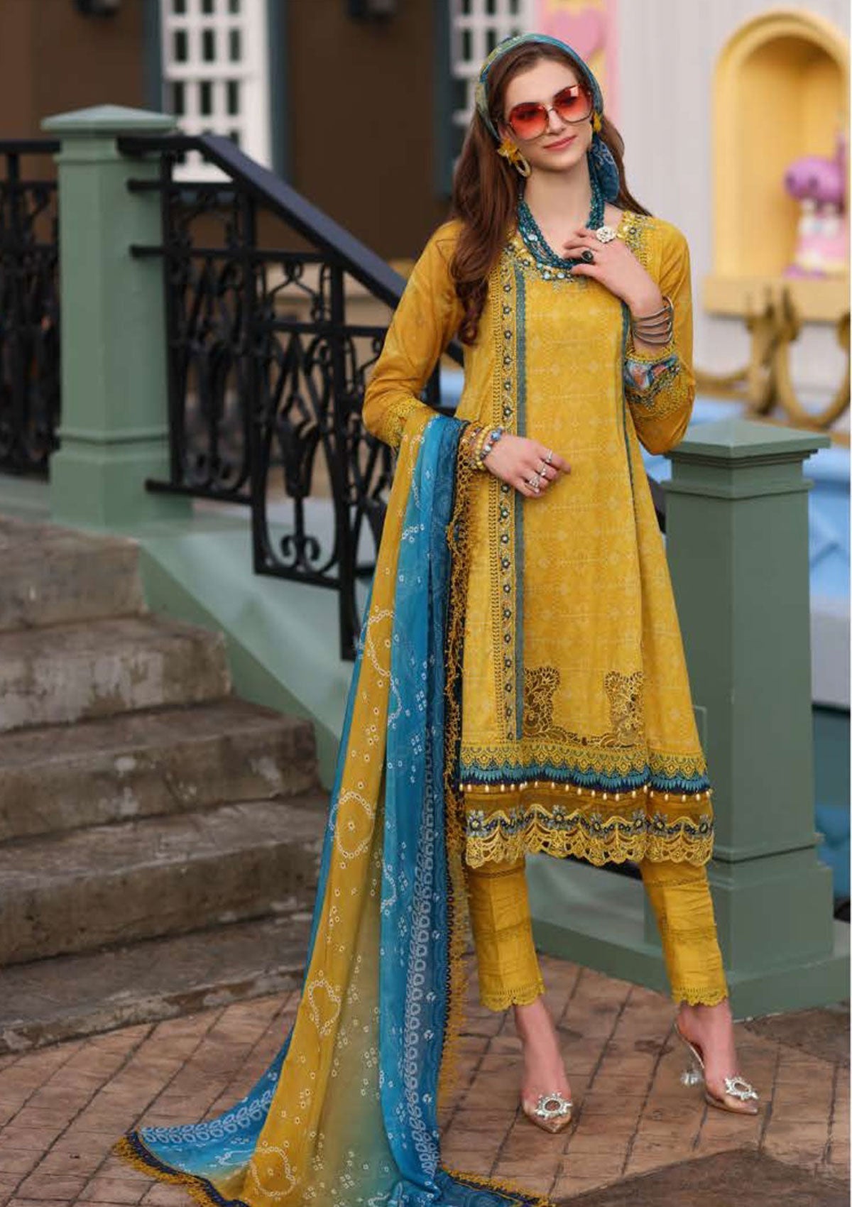 Lawn Collection - Saadia Asad - Luxe Printkari - SLP#5B available at Saleem Fabrics Traditions