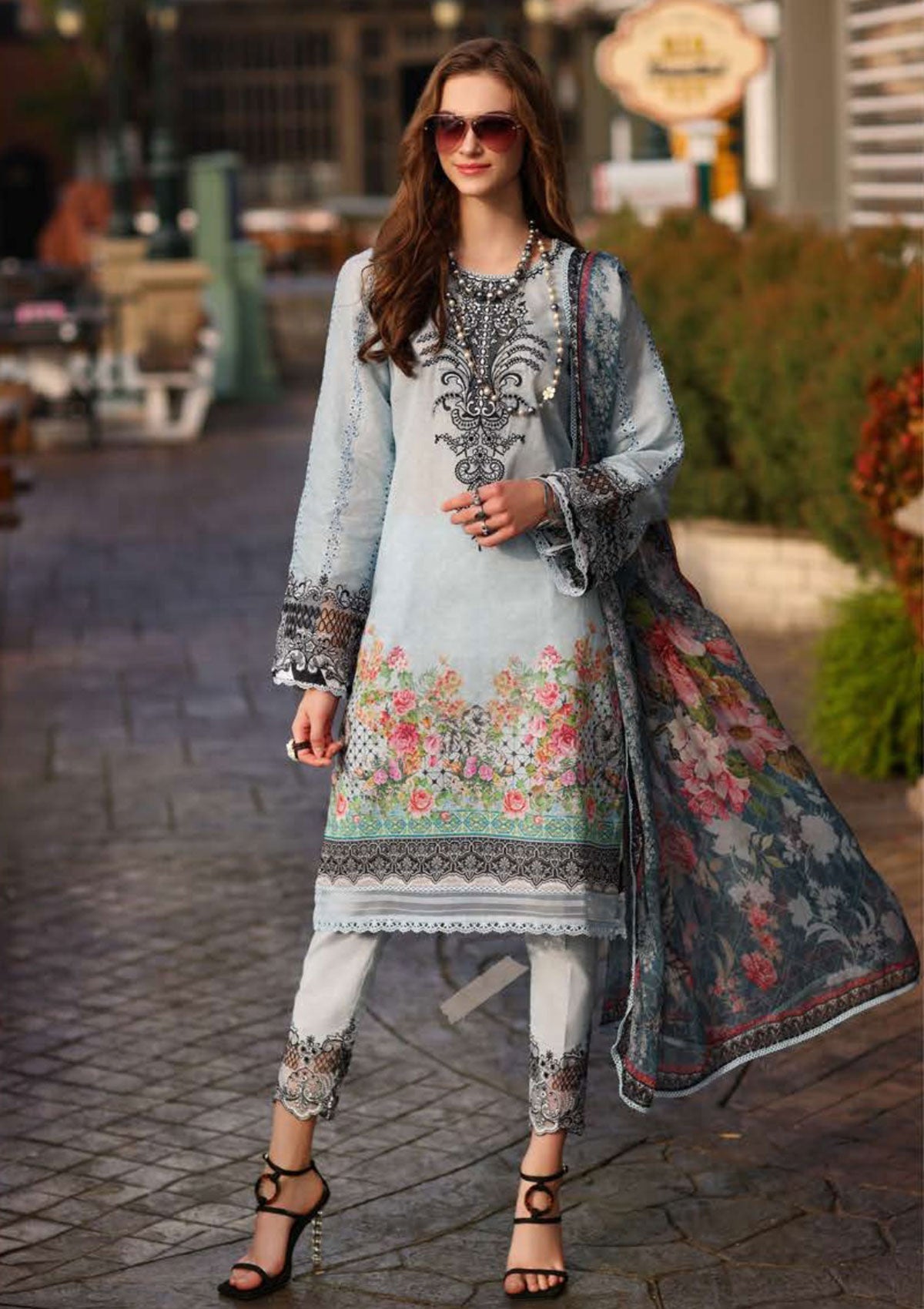 Lawn Collection - Saadia Asad - Luxe Printkari - SLP#7B available at Saleem Fabrics Traditions