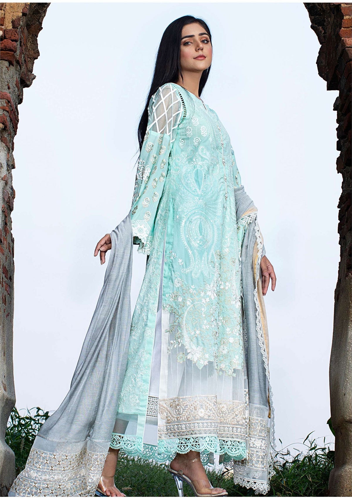 Lawn Collection - Zunuj - Saanjh - ZS#03 available at Saleem Fabrics Traditions