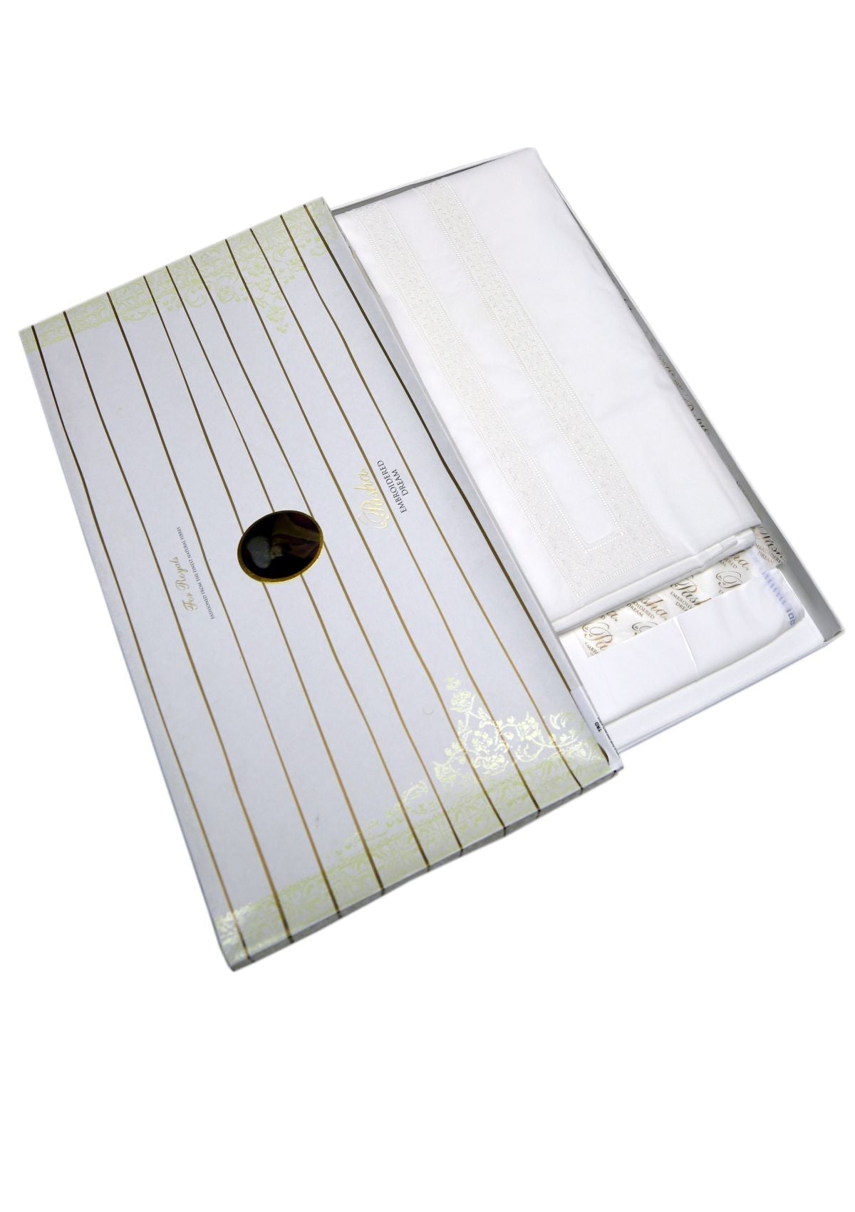 Pasha Embroidered Dream D#1910 (White) available at Saleem Fabrics Traditions