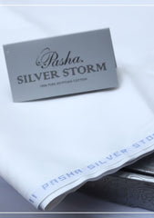 Pasha Silver Storm Plain Color#(001-Pure White) available at Saleem Fabrics Traditions