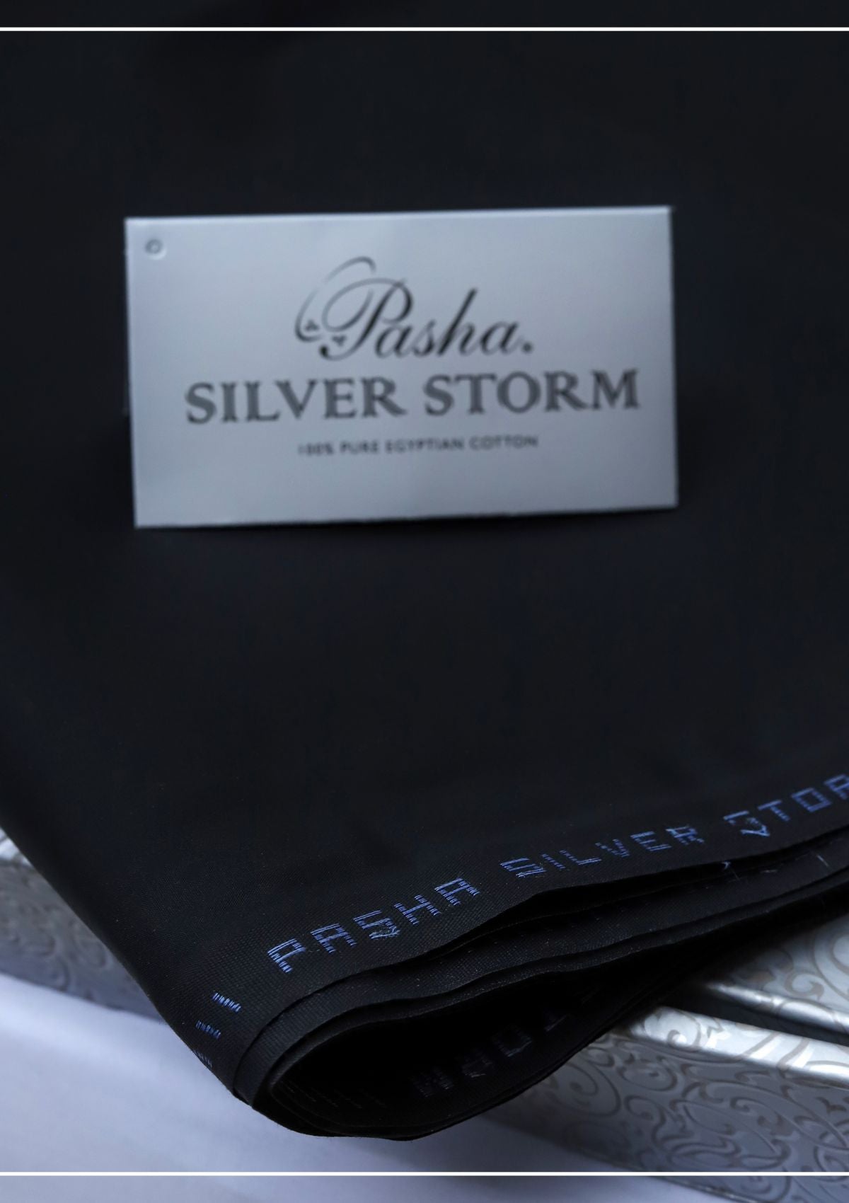 Pasha Silver Storm Plain Color# (011-Black) available at Saleem Fabrics Traditions
