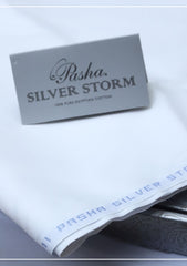 Pasha Silver Storm Plain Color# (021-Egg White) available at Saleem Fabrics Traditions