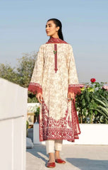 Lawn Collection - Cross Stitch - Uraan - Emborided - ALABASTER TINT