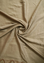 Stone Ari Work Wool Shawl D#2 (Brown) available at Saleem Fabrics Traditions