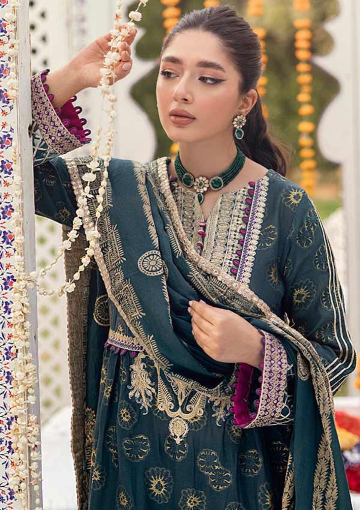 Summer Dress - Al Zohaib - Sunehri Sham - D#06 available at Saleem Fabrics Traditions