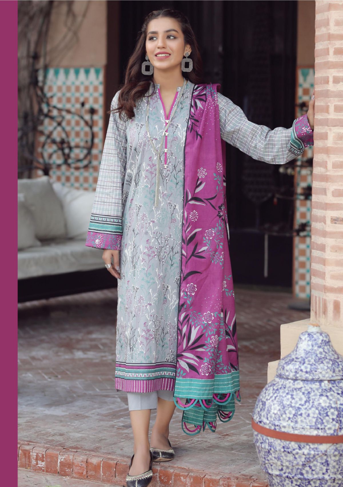 Summer Dress - Lakhany - Komal - Prints - KP#2021A available at Saleem Fabrics Traditions