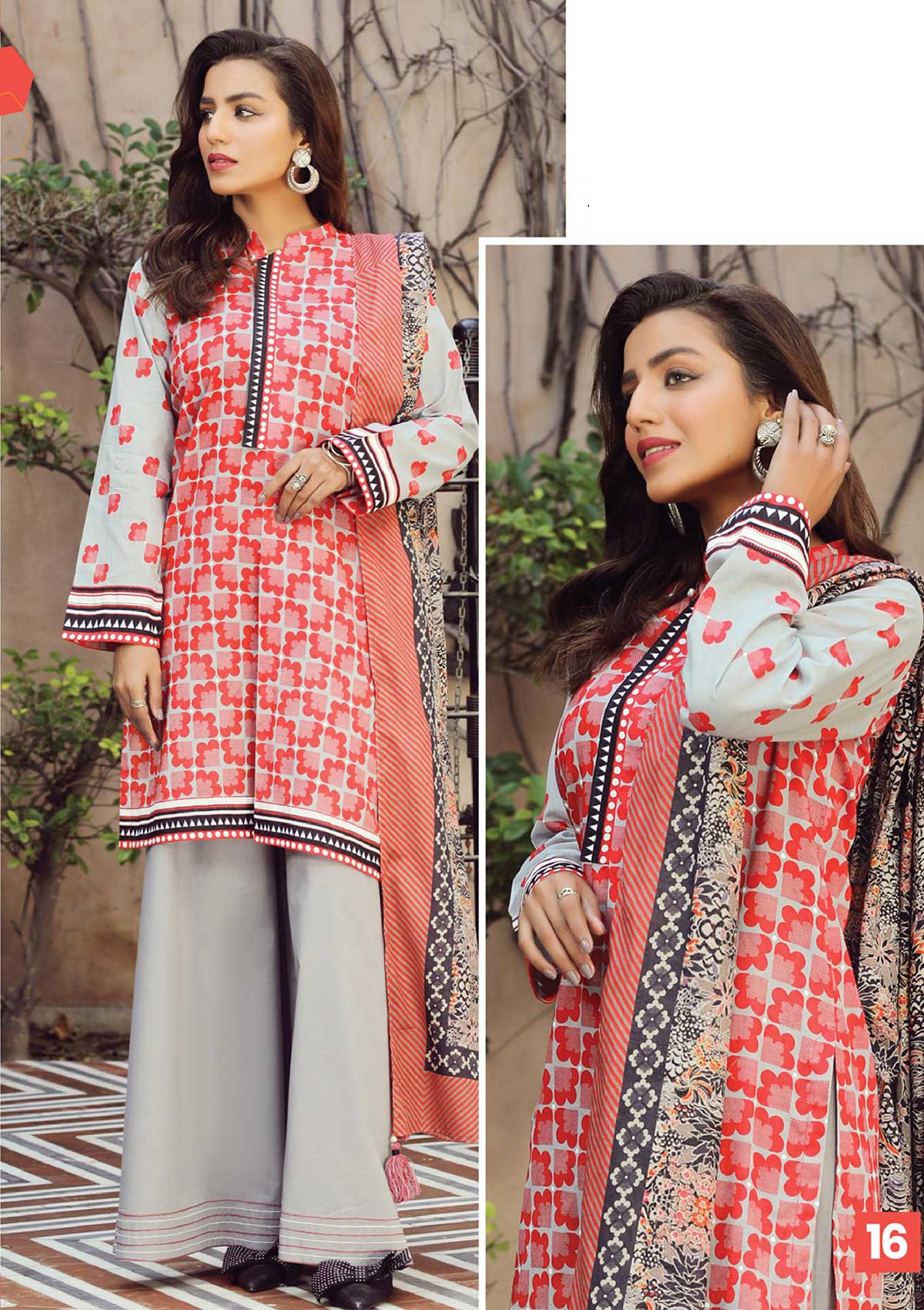 Summer Dress - Lakhany - Komal - Prints - KP#2031A available at Saleem Fabrics Traditions