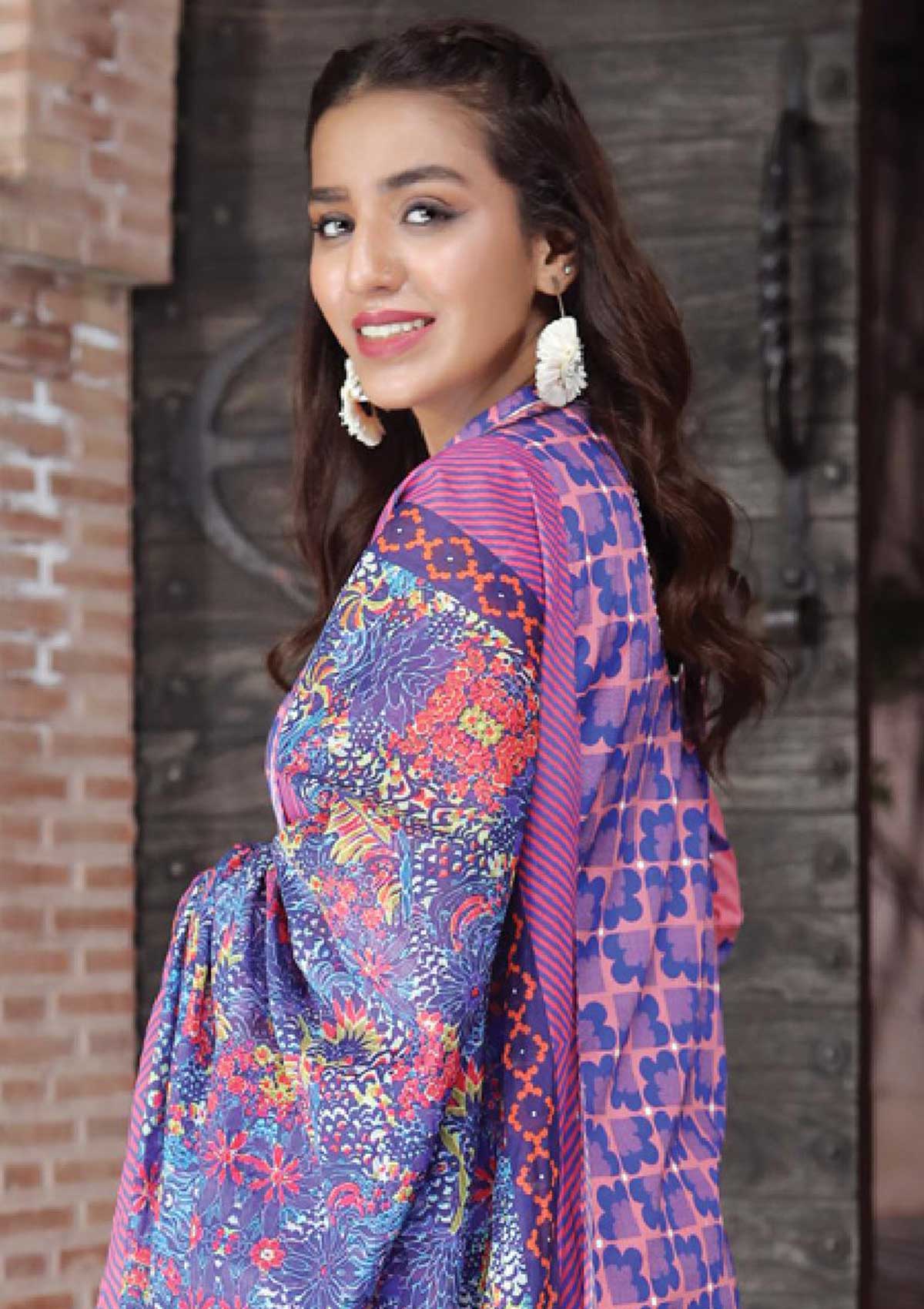 Summer Dress - Lakhany - Komal - Prints - KP#2031B available at Saleem Fabrics Traditions