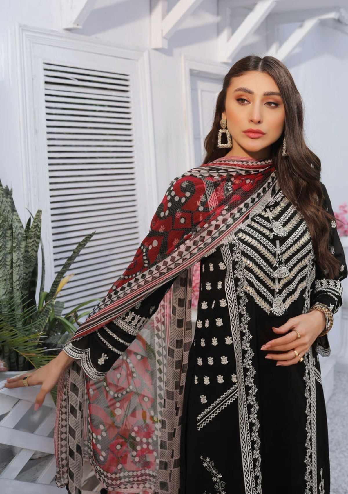 Summer Dress - Lakhany - Spring - V01 - EC 2223 available at Saleem Fabrics Traditions