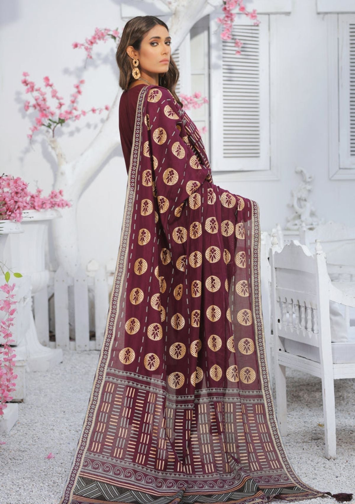 Summer Dress - Lakhany - Spring - V01 - EC 2226 available at Saleem Fabrics Traditions