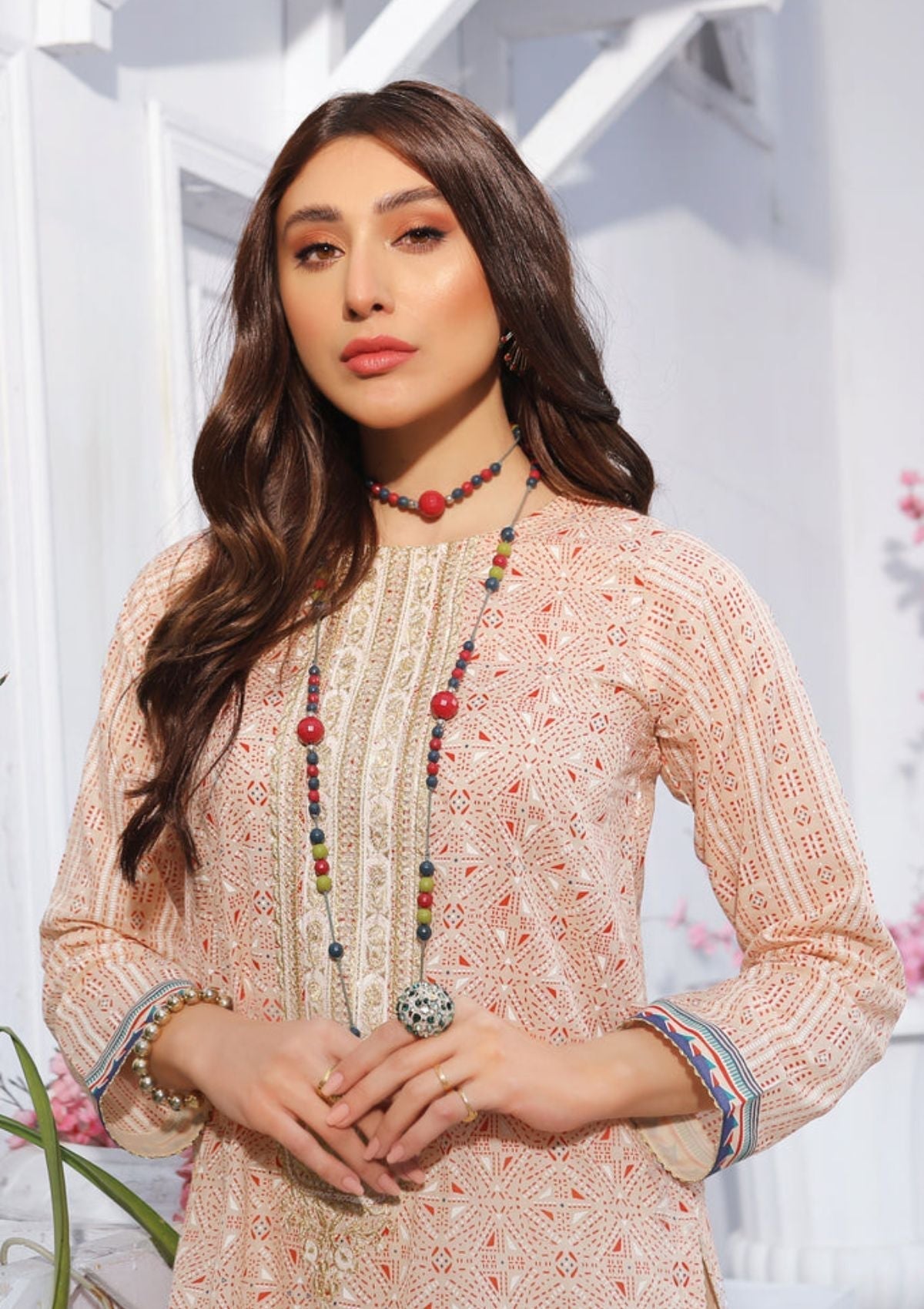 Summer Dress - Lakhany - Spring - V01 - EC-2231 available at Saleem Fabrics Traditions