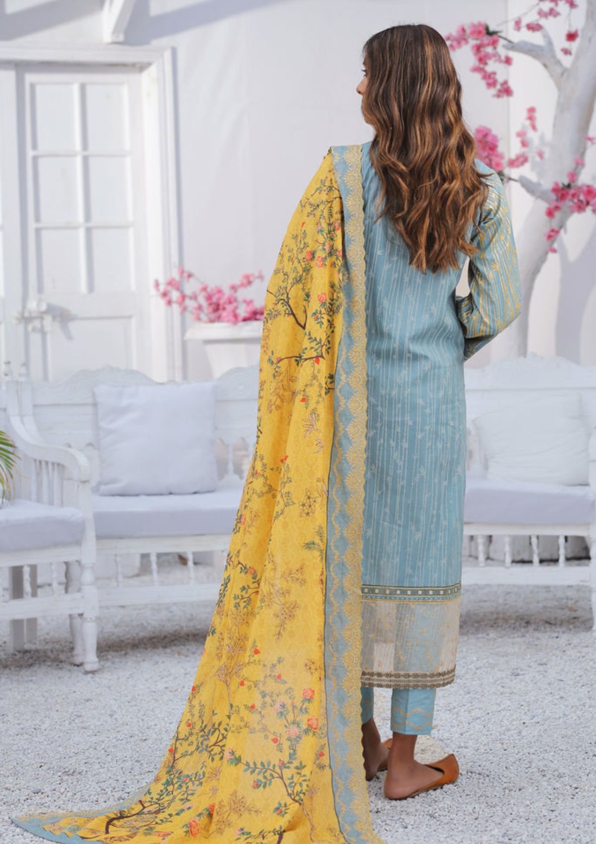 Summer Dress - Lakhany - Spring - V01 - EC-2232 available at Saleem Fabrics Traditions