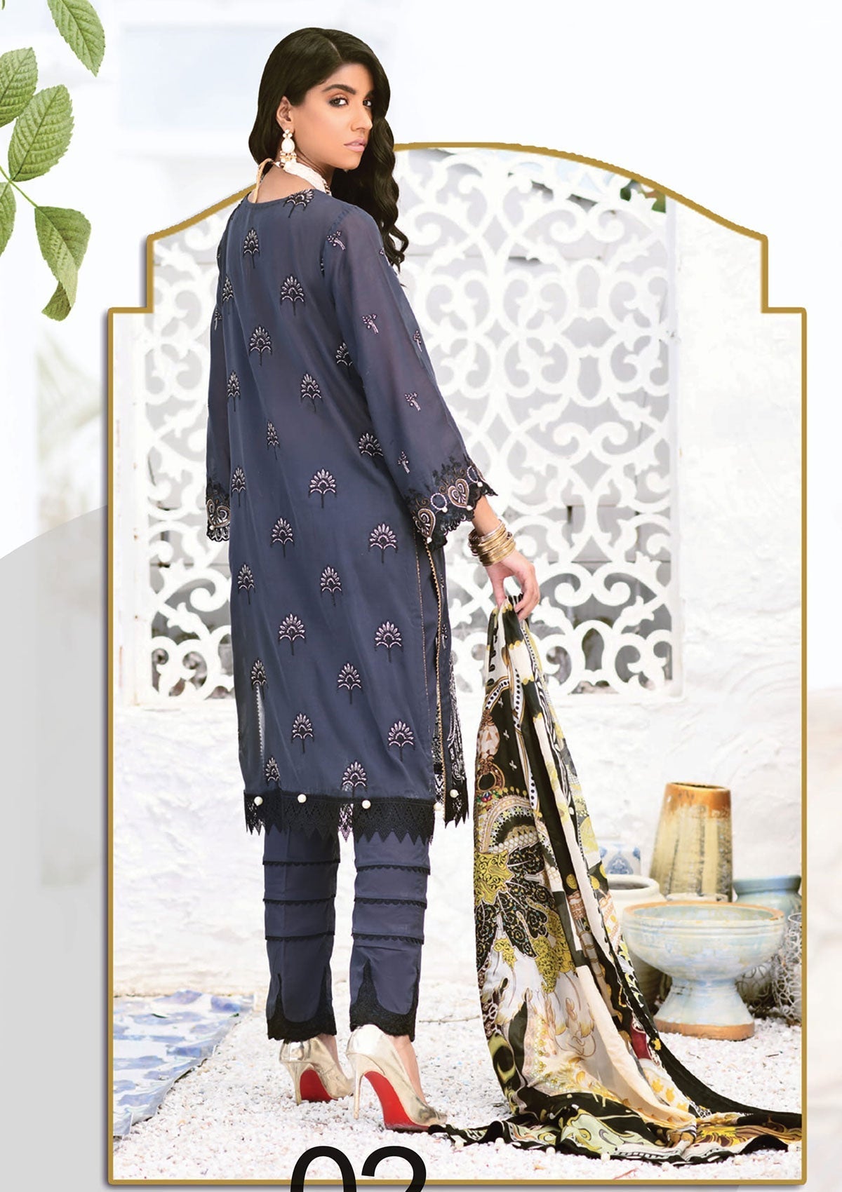 Summer Dress - Marjjan - Mahbano - RUBAB - SVL02 by Saleem Fabrics PK