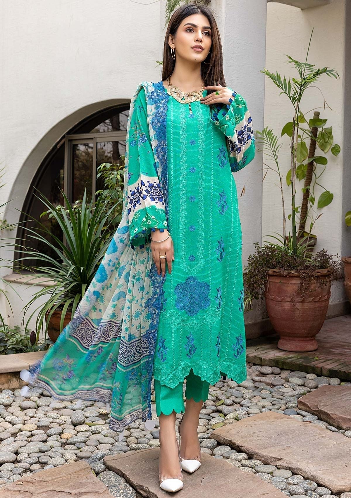 Summer Dress - Qaus - Aghaz-e-Nau -Vol-1 QKR#01 available at Saleem Fabrics Traditions
