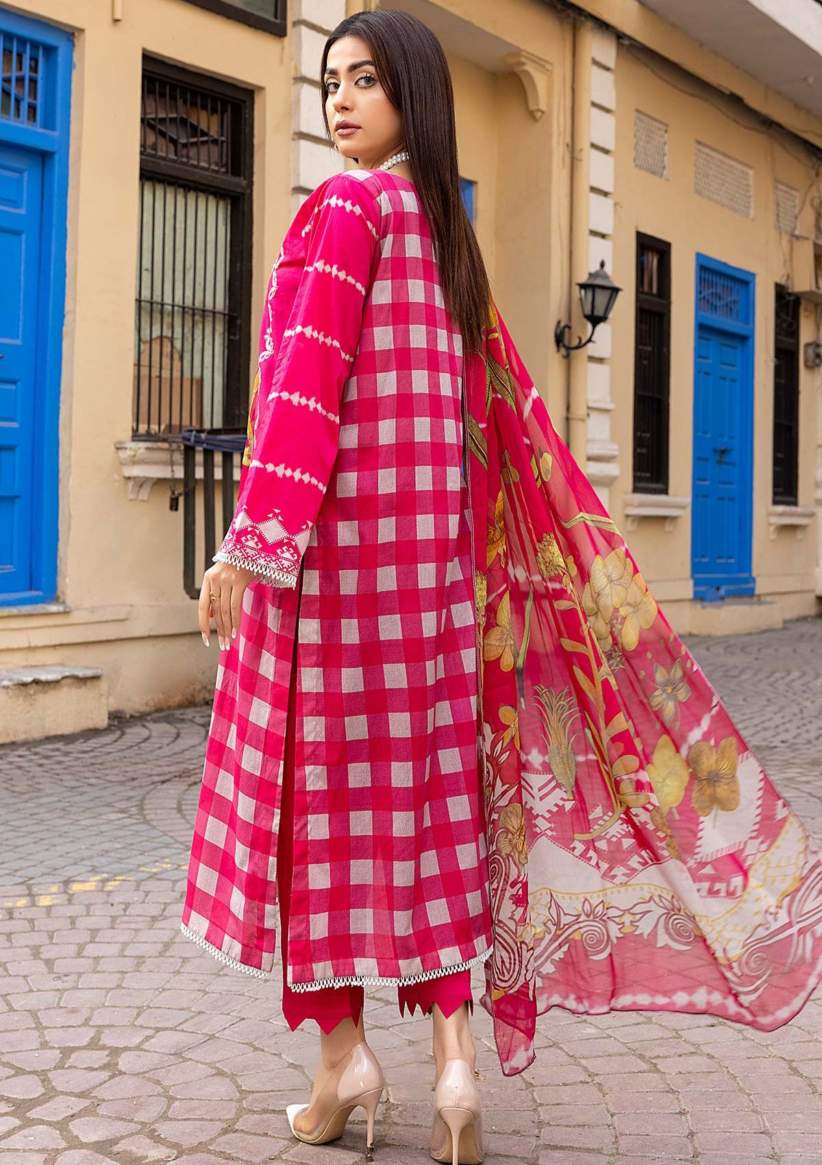Summer Dress - Qaus - Rang-e-Bahr - QRB#1B available at Saleem Fabrics Traditions