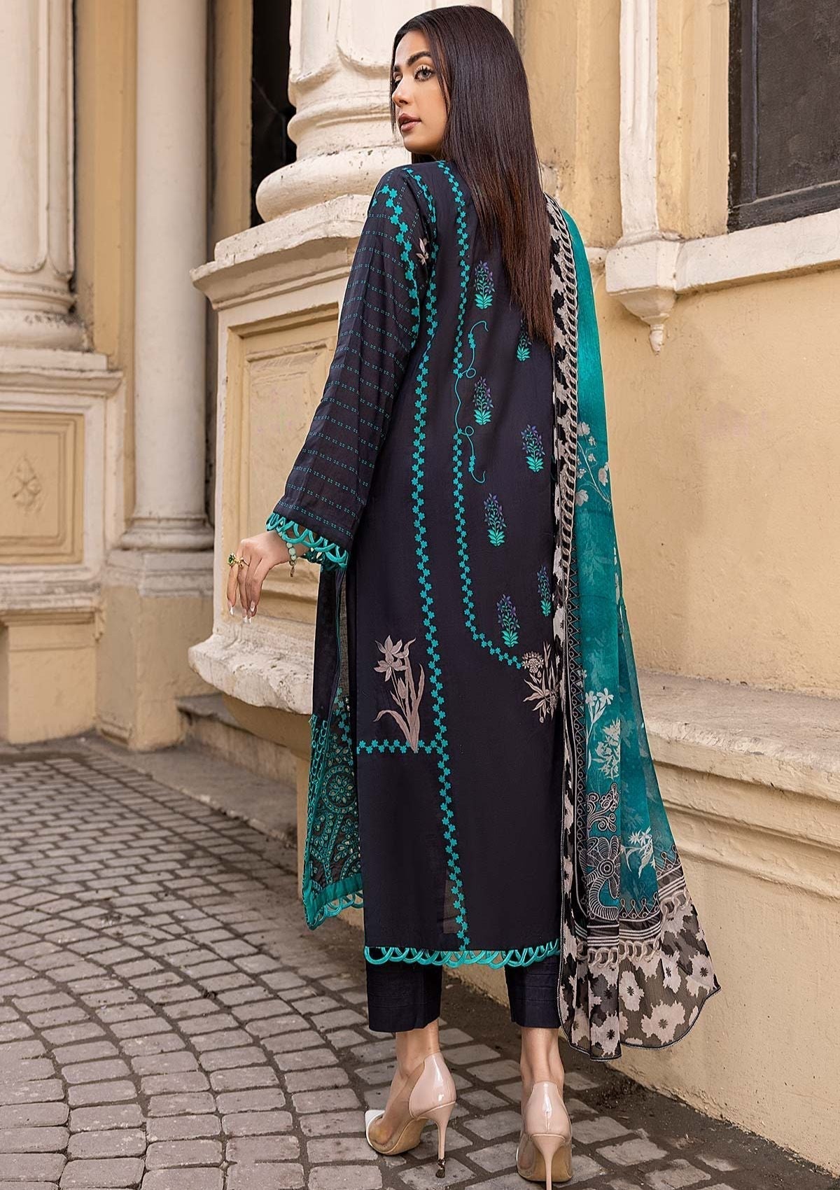 Summer Dress - Qaus - Rang-e-Bahr - QRB#2B available at Saleem Fabrics Traditions