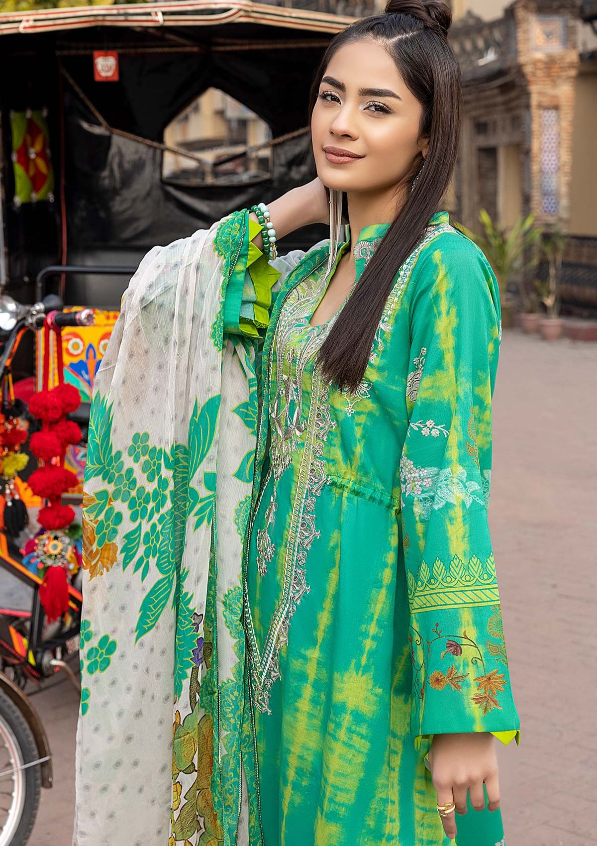Summer Dress - Qaus - Rang-e-Bahr - QRB#3A available at Saleem Fabrics Traditions