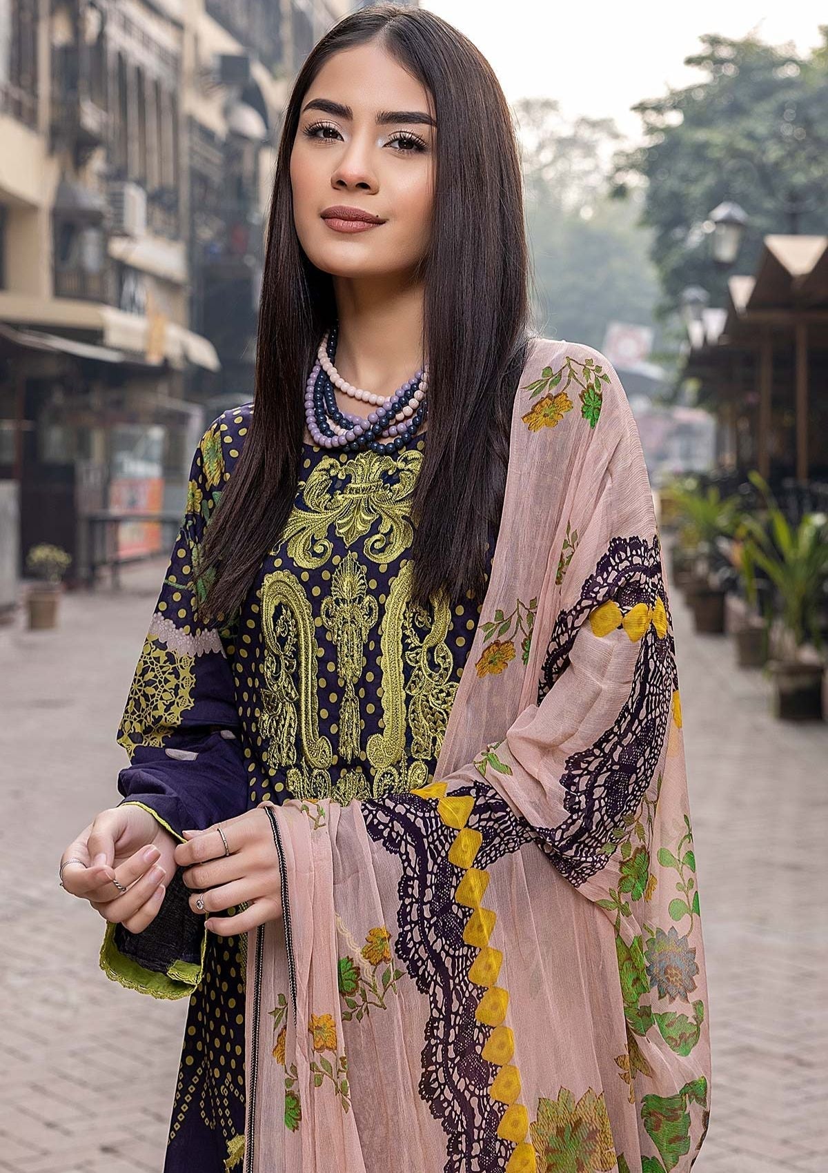 Summer Dress - Qaus - Rang-e-Bahr - QRB#4A available at Saleem Fabrics Traditions