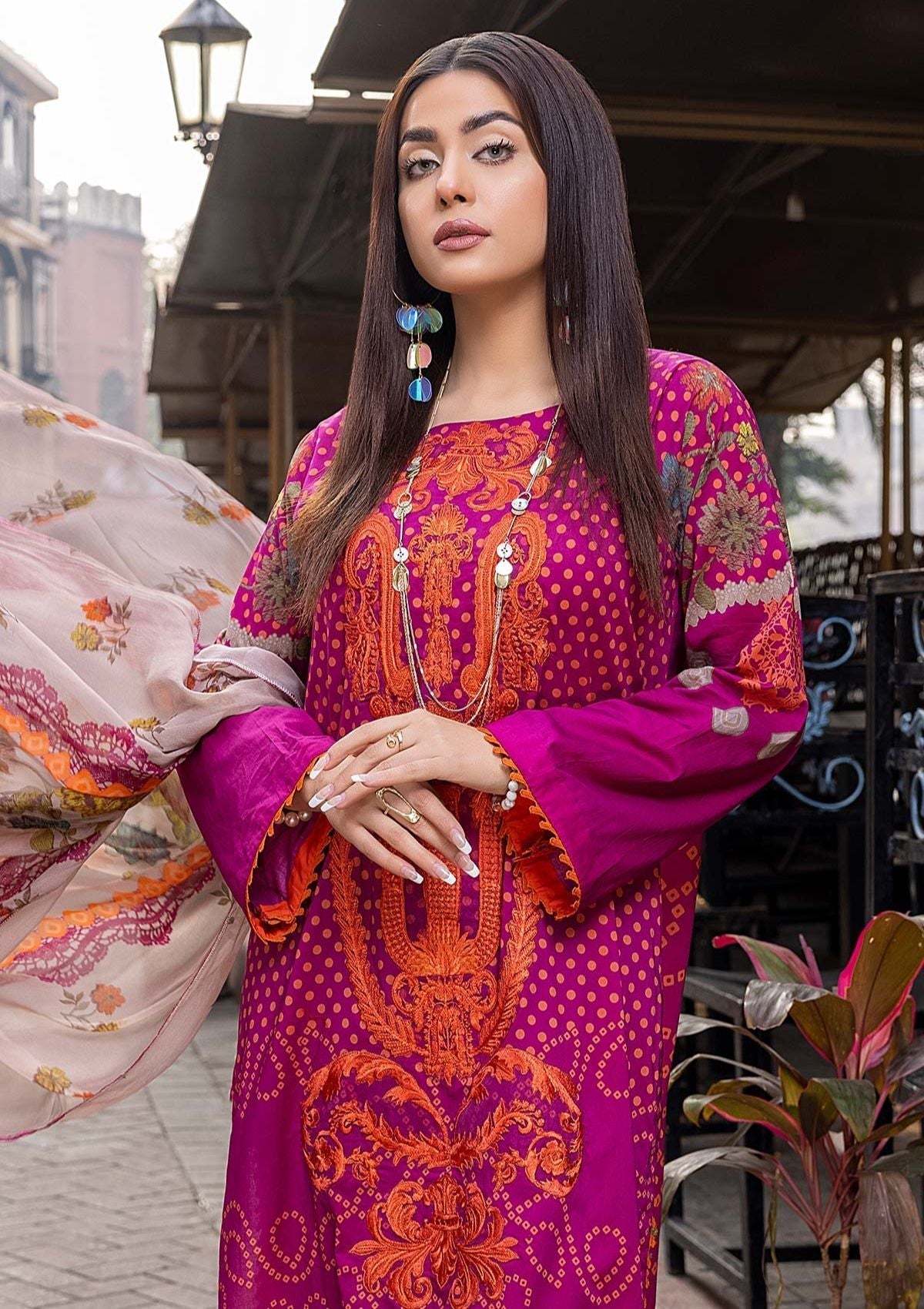 Summer Dress - Qaus - Rang-e-Bahr - QRB#4B available at Saleem Fabrics Traditions
