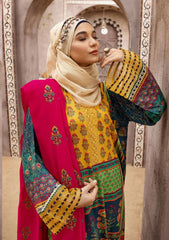 Winter Collectiion - Dua - Gul-e-Zarki - Indigo - IWD#01 available at Saleem Fabrics Traditions