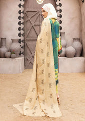 Winter Collectiion - Dua - Gul-e-Zarki - Indigo - IWD#08 available at Saleem Fabrics Traditions