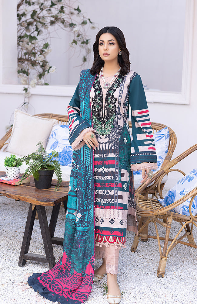 Winter Collection - Al Zohaib - Wintry - Soiree - D#7 available at Saleem Fabrics Traditions