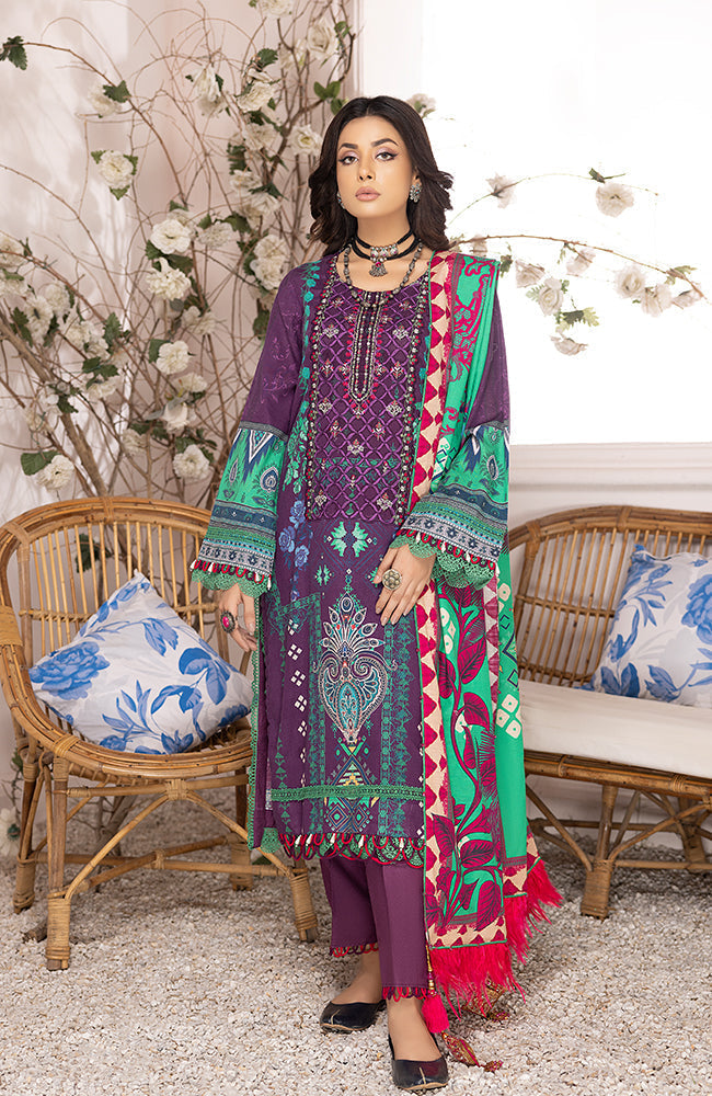 Winter Collection - Al Zohaib - Wintry - Soiree - D#8 available at Saleem Fabrics Traditions