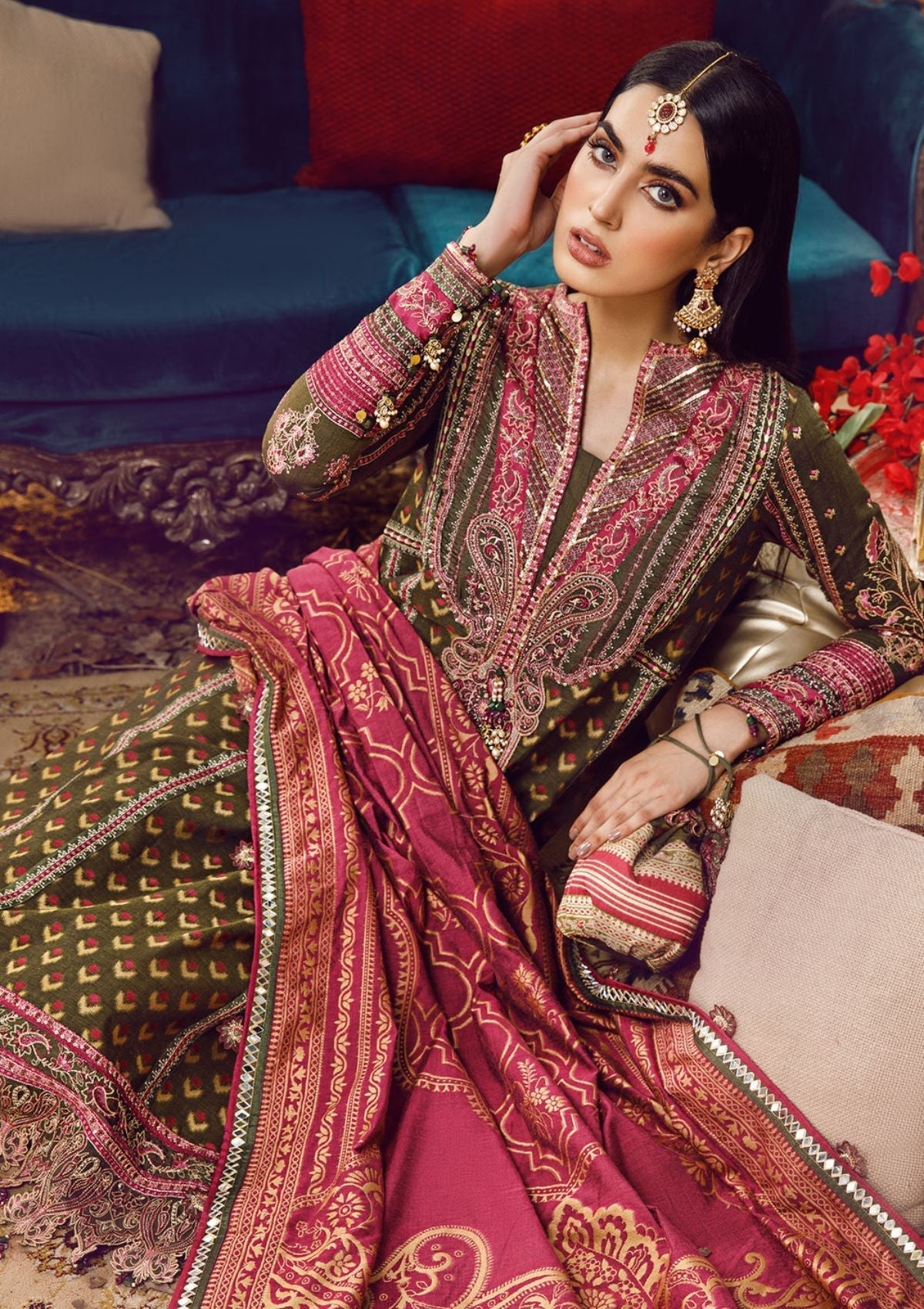 Winter Collection - Anaya - Ankara - AEL#02 (Nour) available at Saleem Fabrics Traditions