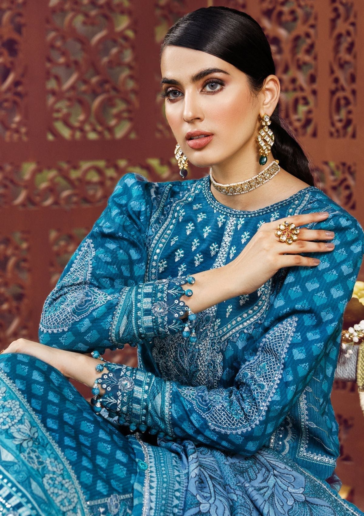 Winter Collection - Anaya - Ankara - AEL#04 (Farah) available at Saleem Fabrics Traditions