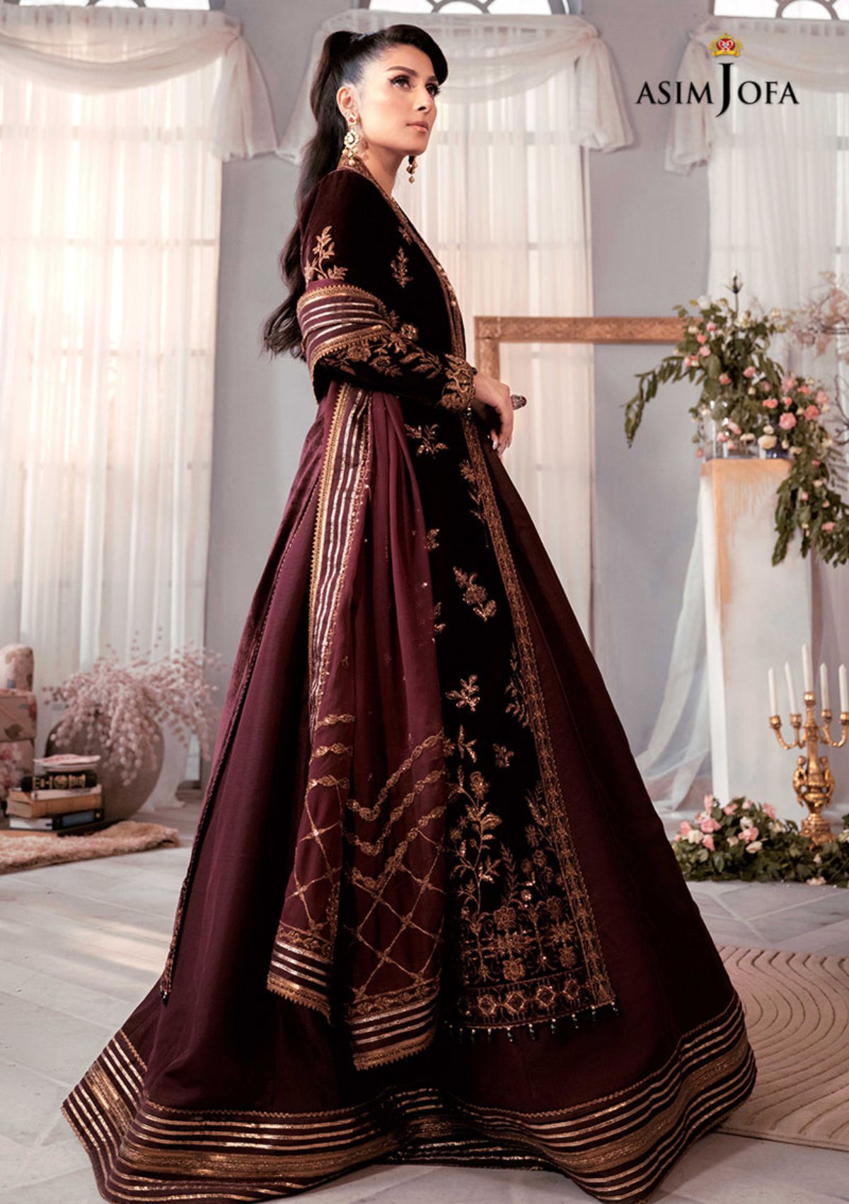 Winter Collection - Asim Jofa - Ayeza Edit - AJAM#1 available at Saleem Fabrics Traditions