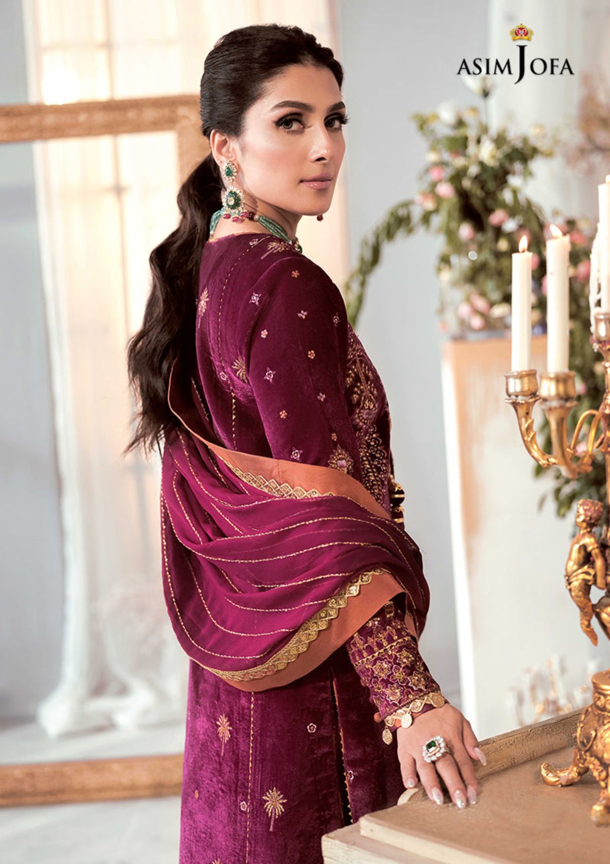 Winter Collection - Asim Jofa - Ayeza Edit - AJAM#10 available at Saleem Fabrics Traditions