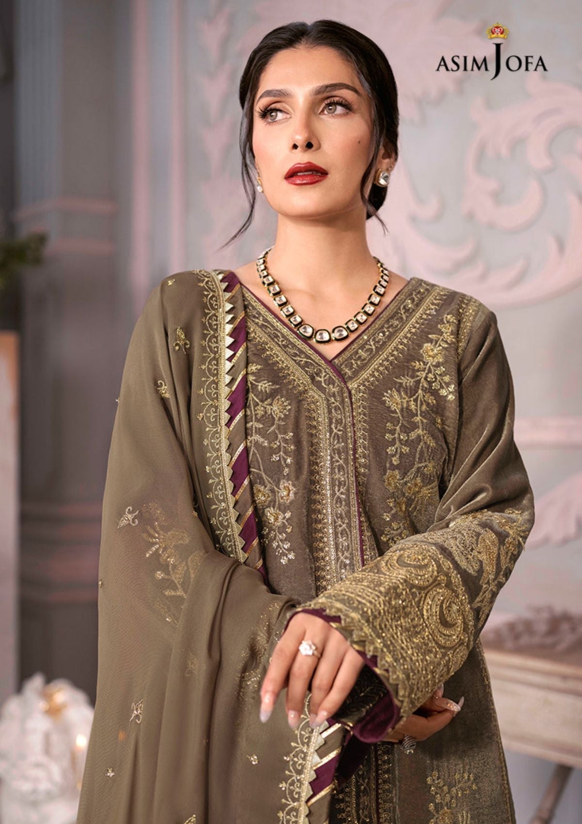 Winter Collection - Asim Jofa - Ayeza Edit - AJAM#3 available at Saleem Fabrics Traditions