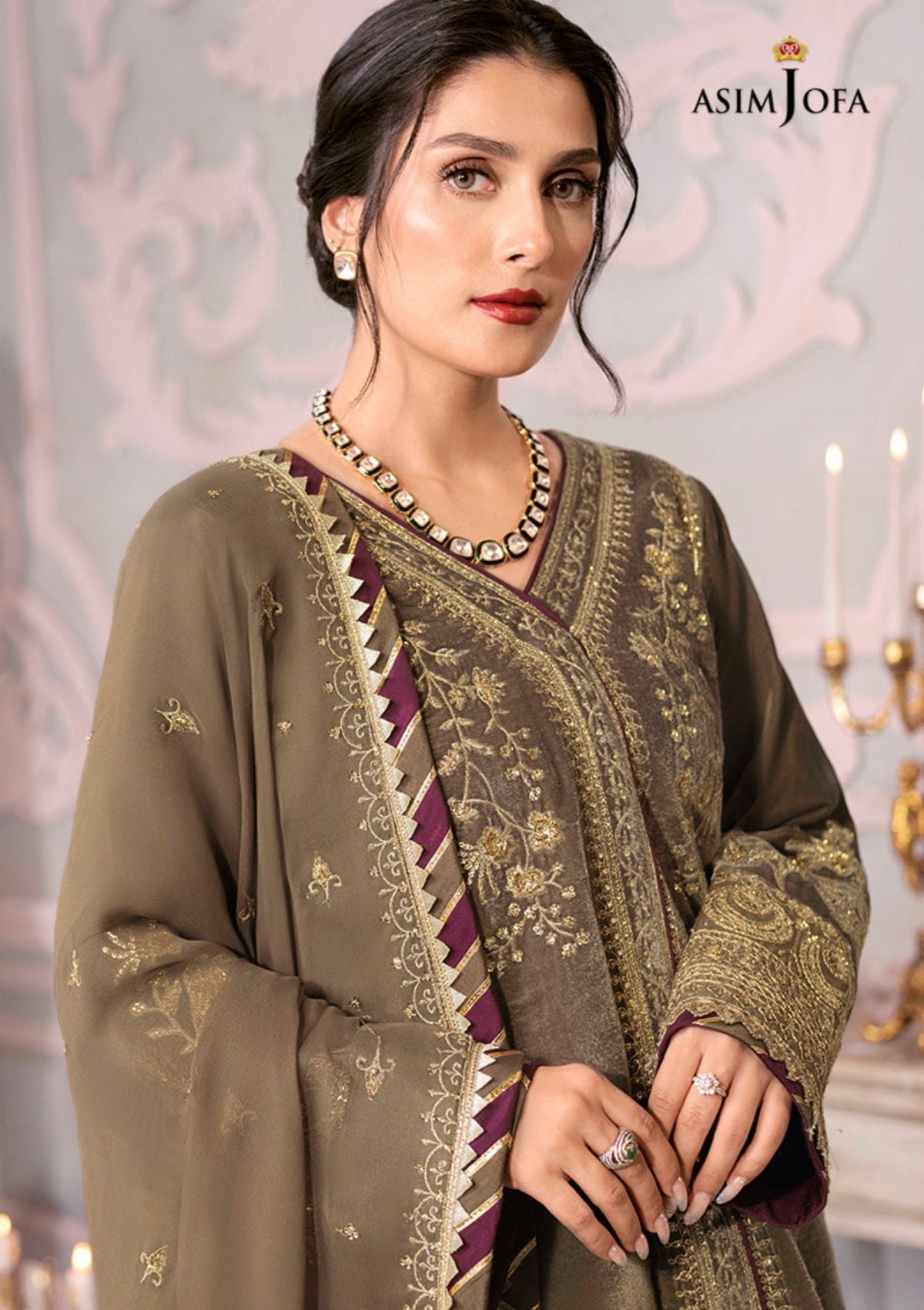Winter Collection - Asim Jofa - Ayeza Edit - AJAM#3 available at Saleem Fabrics Traditions