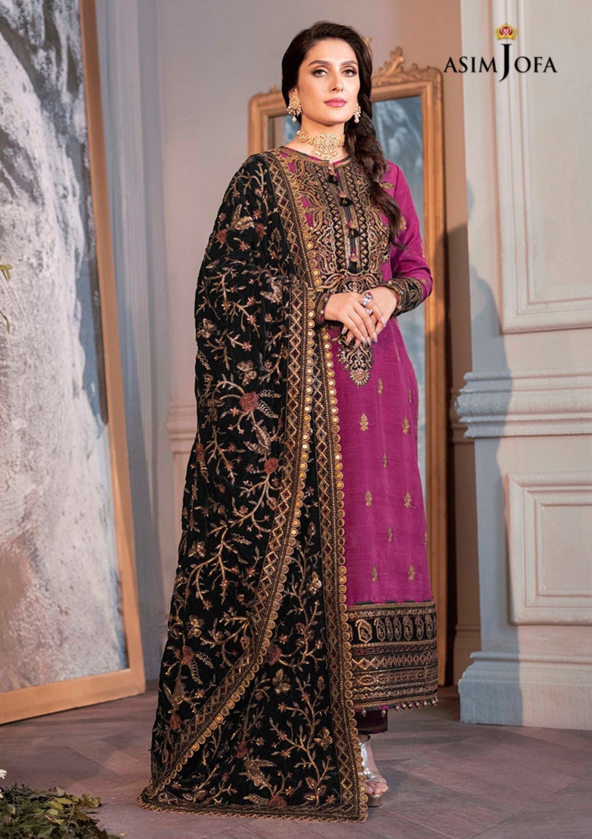 Winter Collection - Asim Jofa - Ayeza Edit - AJAM#4 available at Saleem Fabrics Traditions