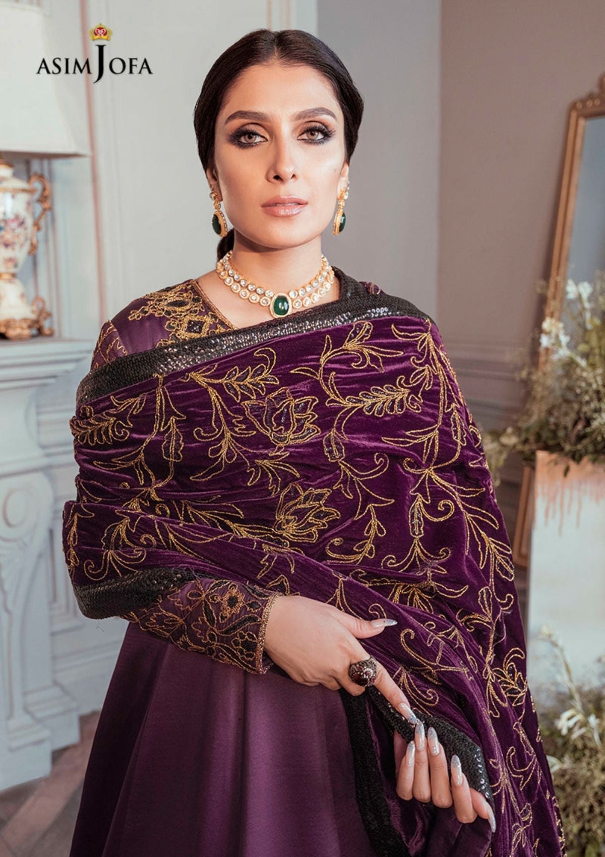 Winter Collection - Asim Jofa - Ayeza Edit - AJAM#6 available at Saleem Fabrics Traditions